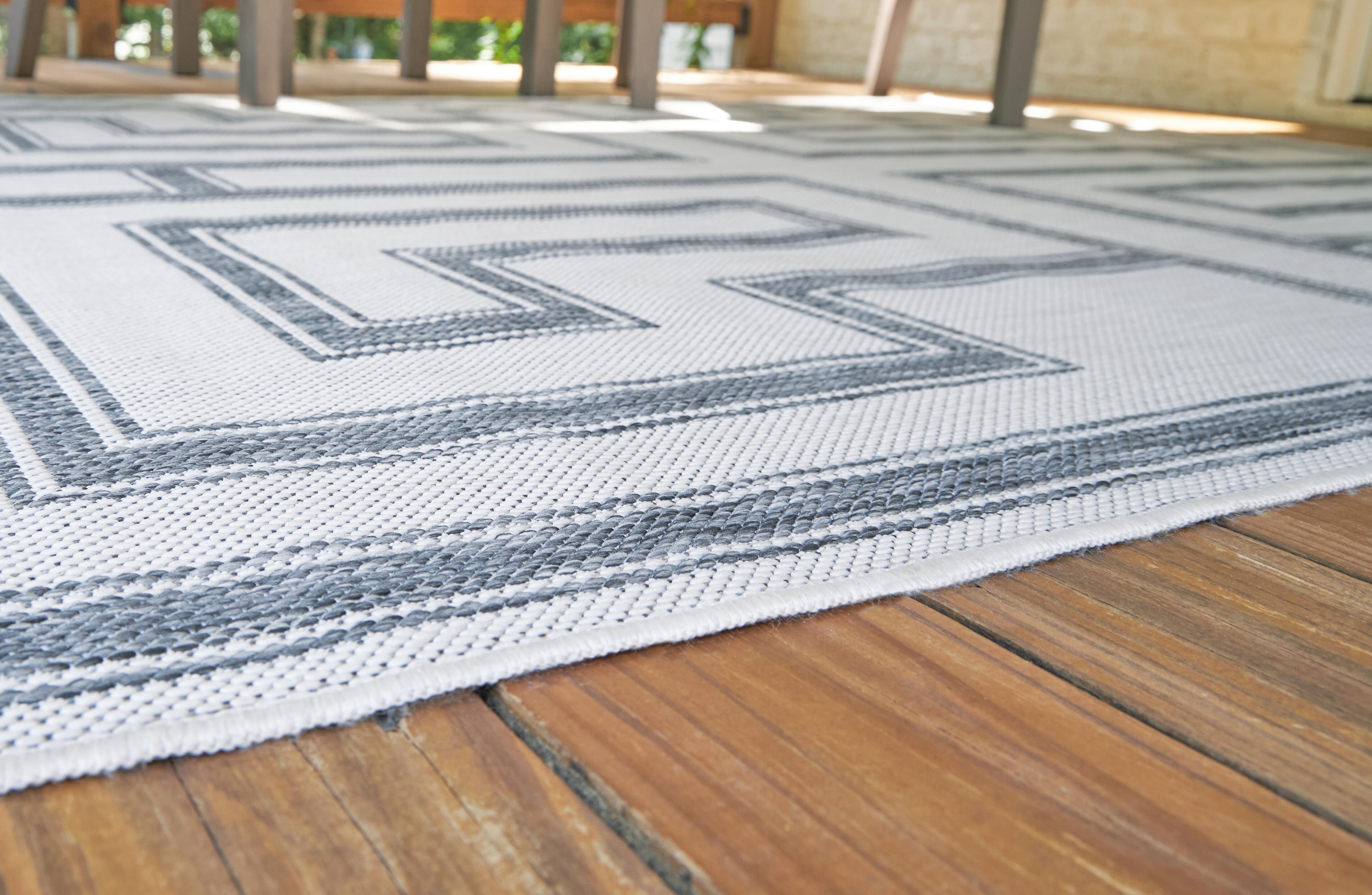 Matinwood 8' x 10' Rug, Ivory/Charcoal, large