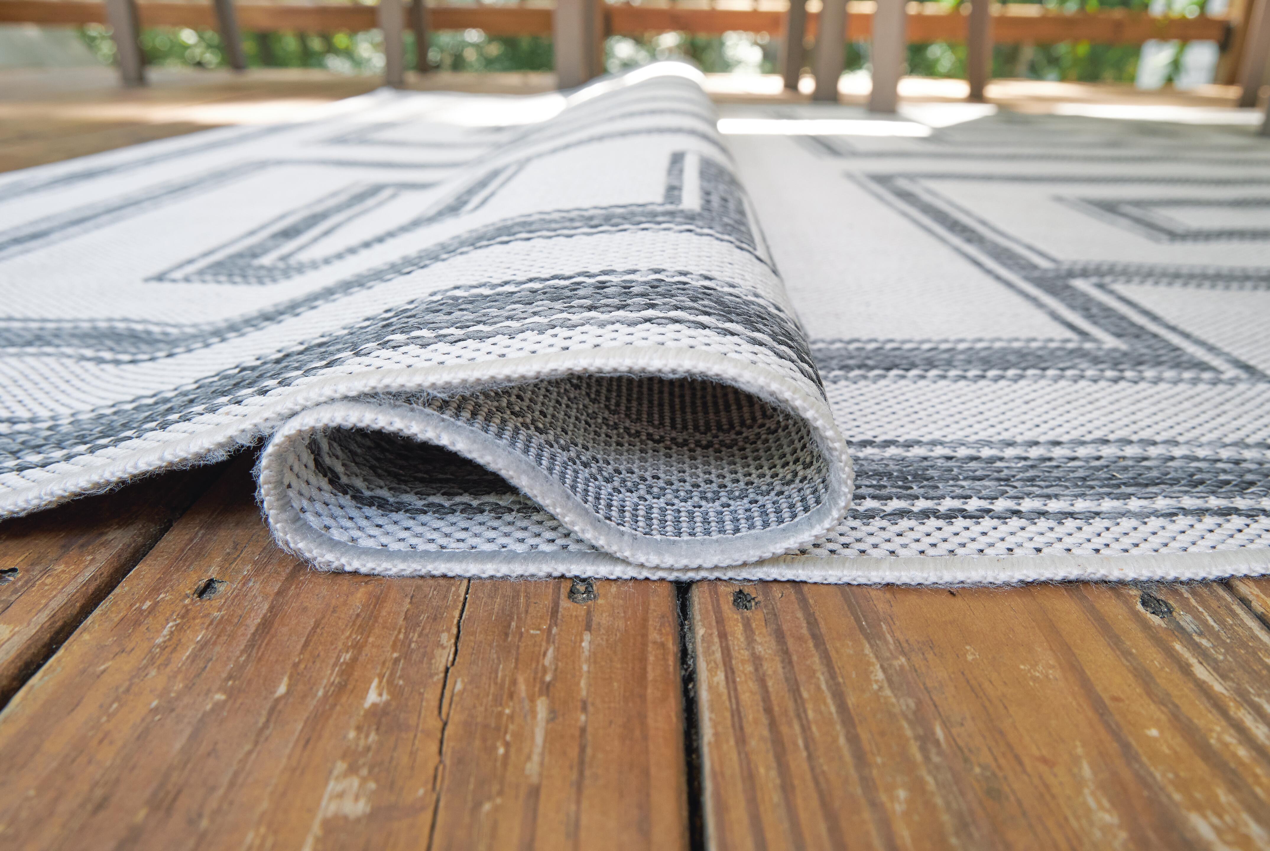 Matinwood 8' x 10' Rug, Ivory/Charcoal, large