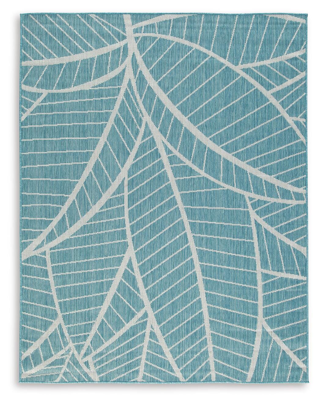 Hulsia 8' x 10' Rug, Ivory/Aqua, large
