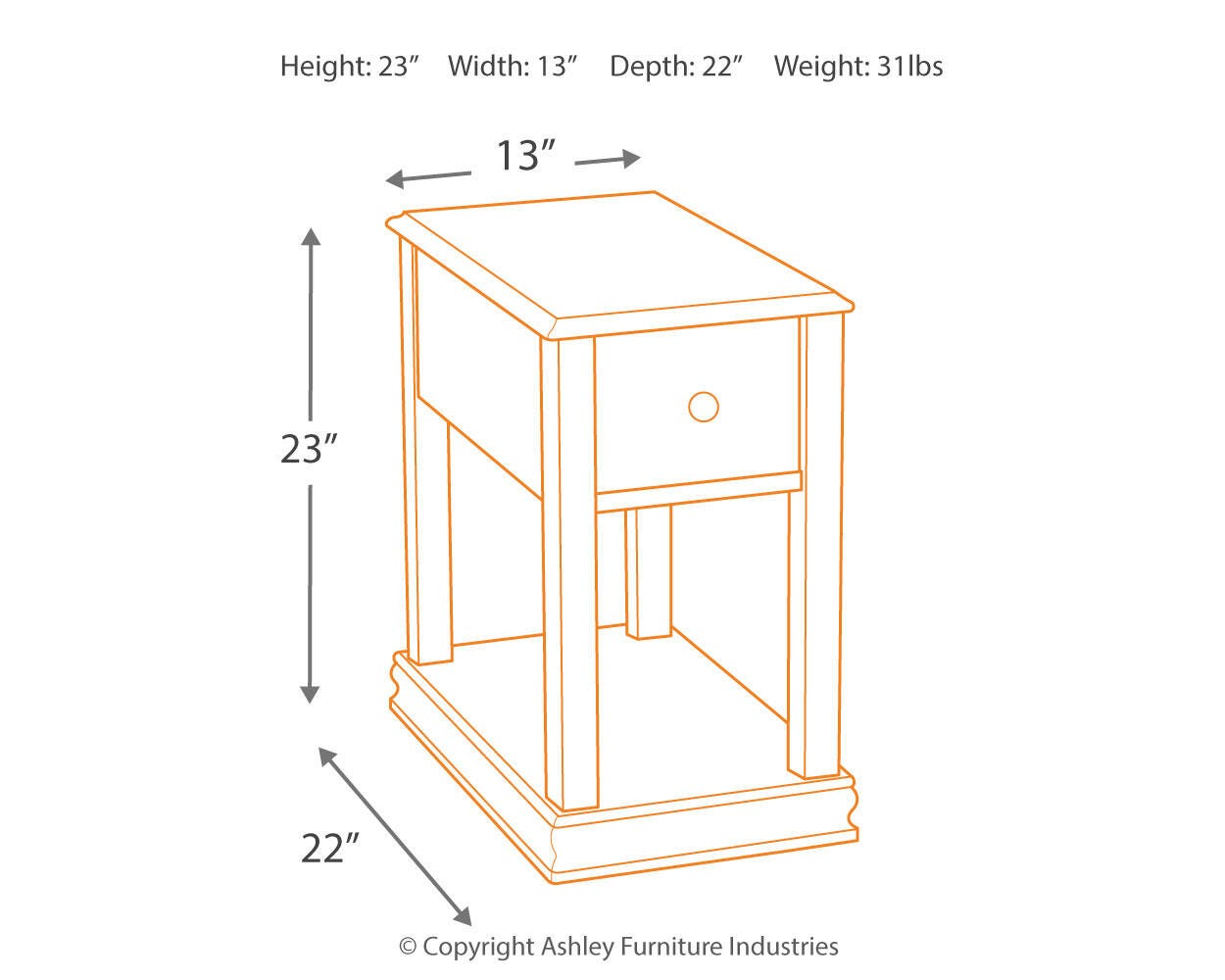 Breegin Chairside End Table - image 13