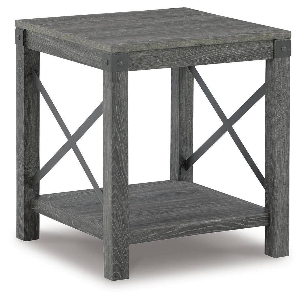 Freedan End Table, Grayish Brown, large
