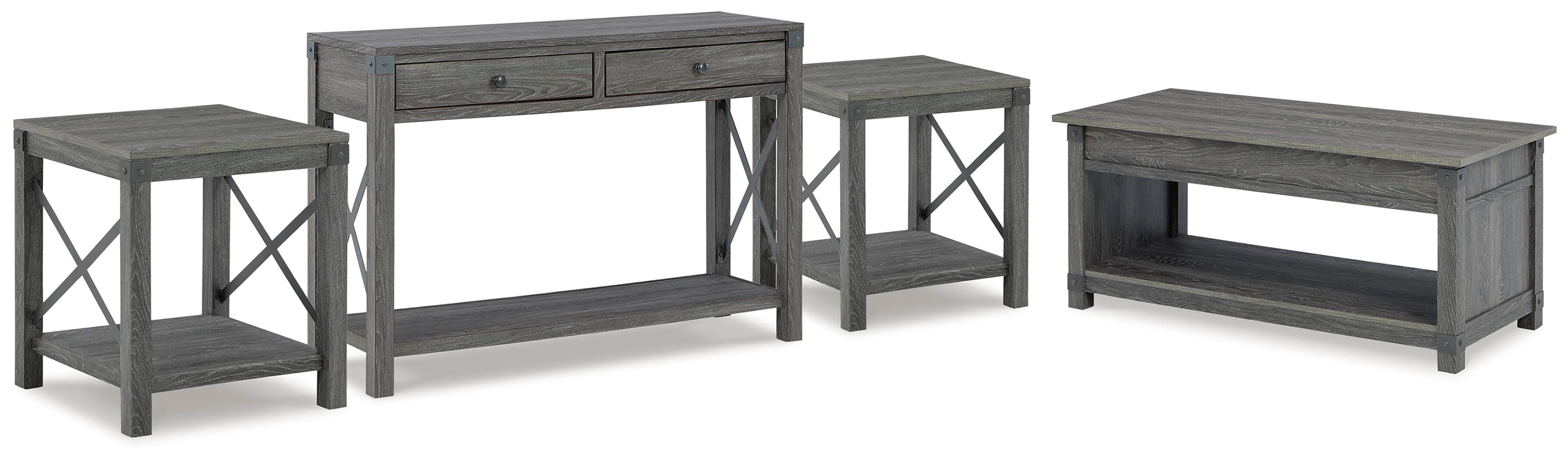 Mesa de centro elevable Freedan, 2 mesas auxiliares y consola - image 1