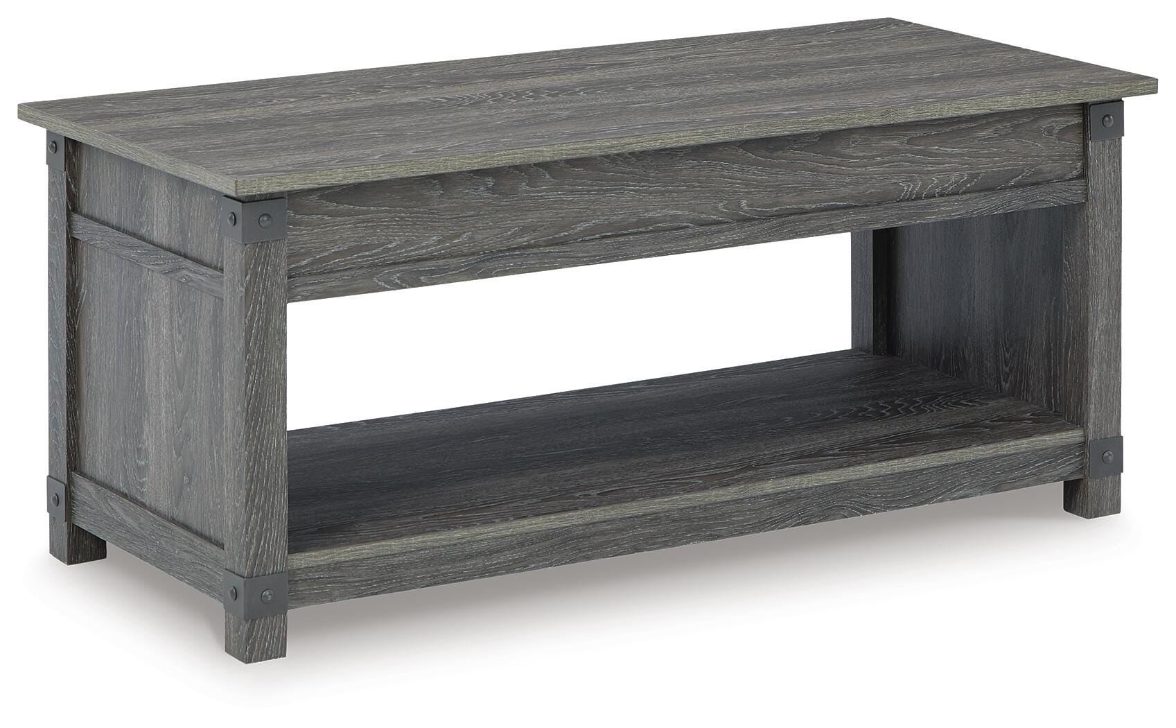 Freedan Lift-Top Coffee Table, Grayish Brown, large