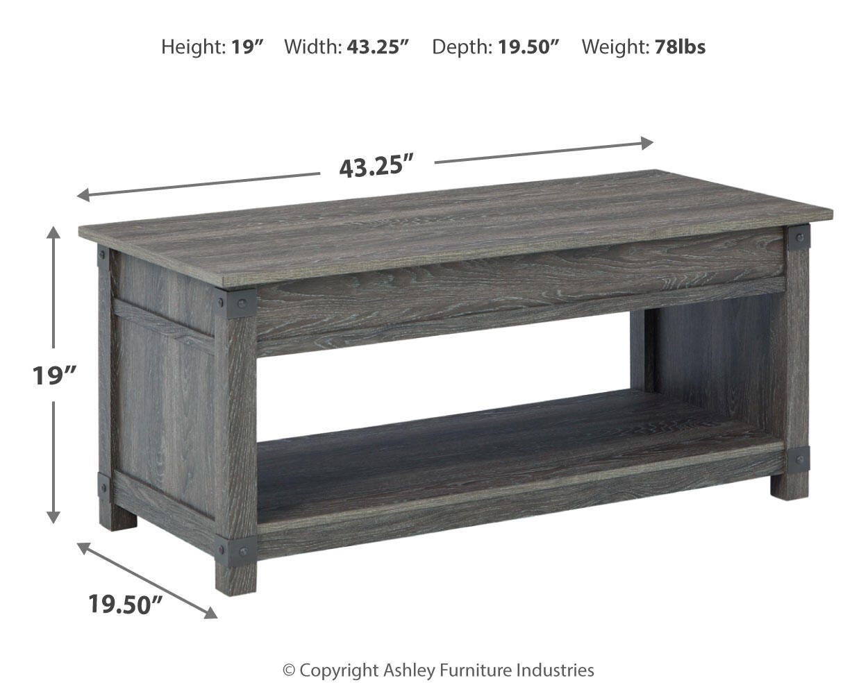 Freedan Lift-Top Coffee Table - image 9