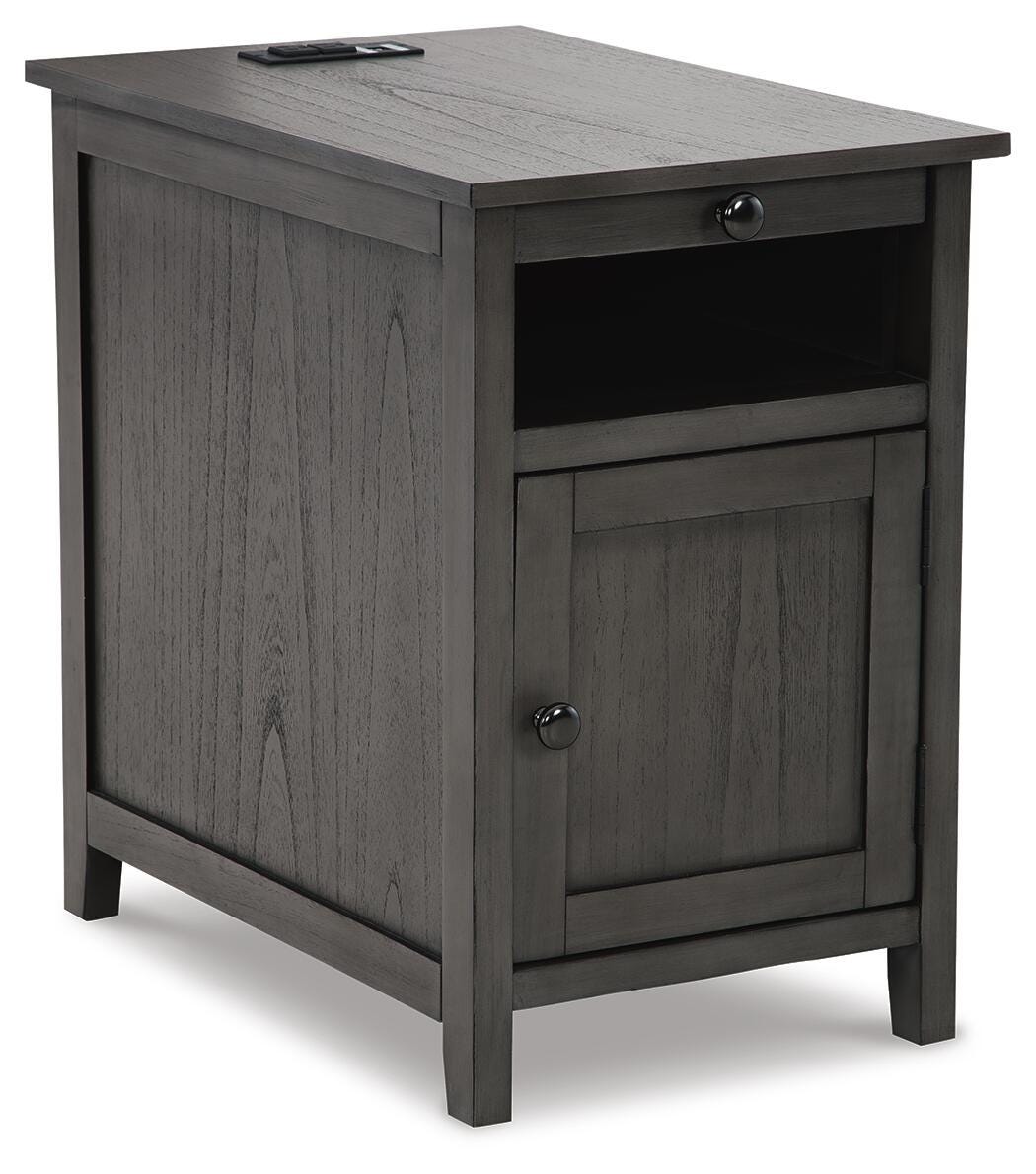Treytown Chairside End Table, Gray, large