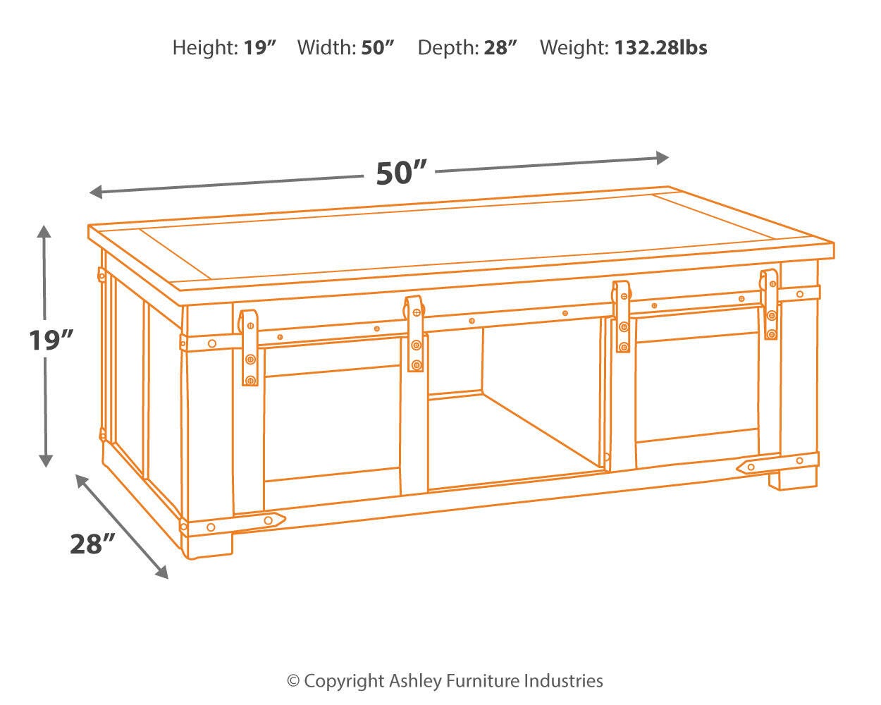 Budmore Coffee Table, , large