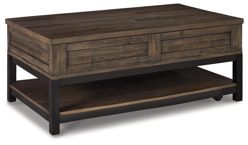 Johurst Coffee Table with Lift Top, Grayish Brown