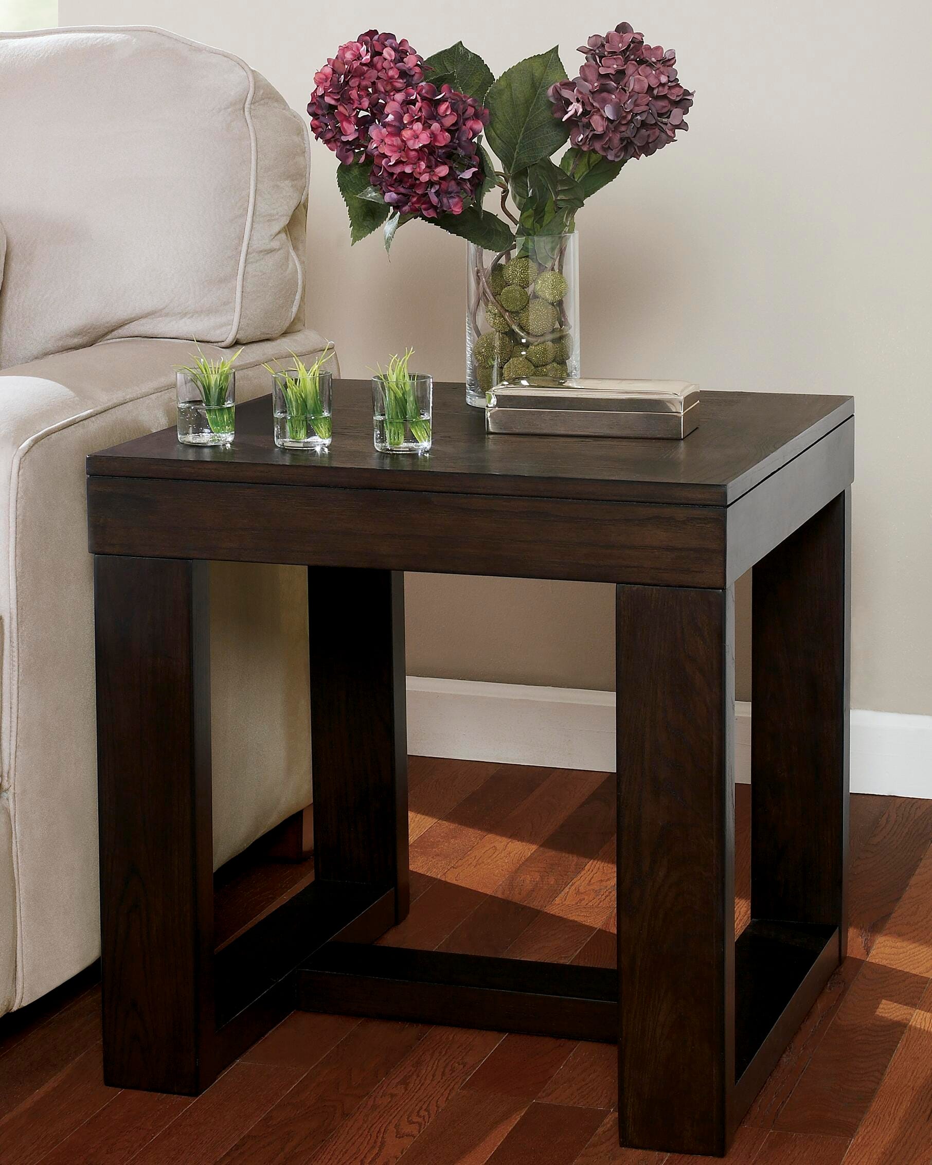 Watson End Table, Dark Brown, large