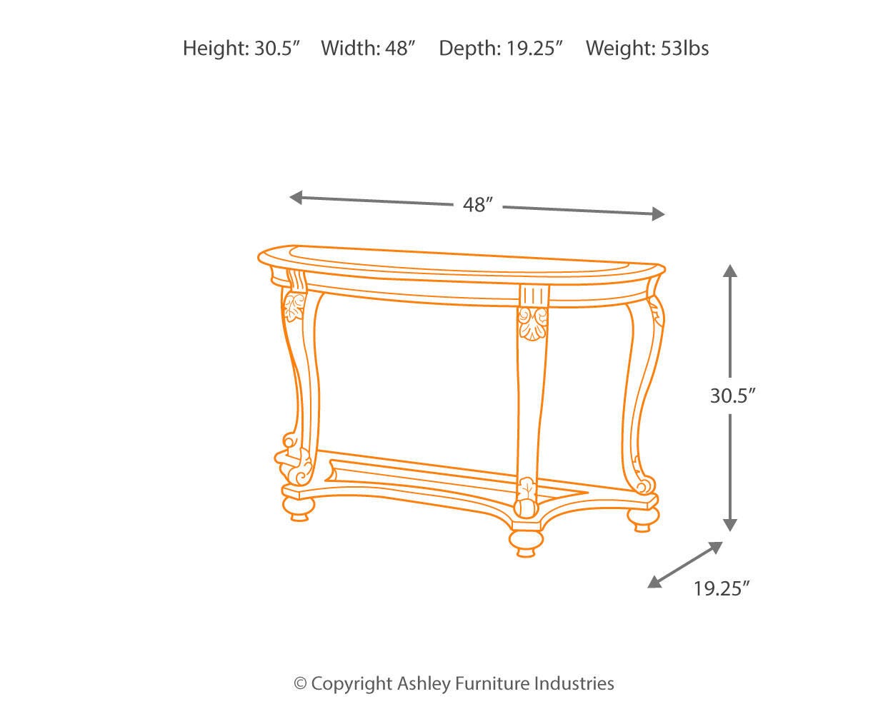 Norcastle Sofa/Console Table - image 9