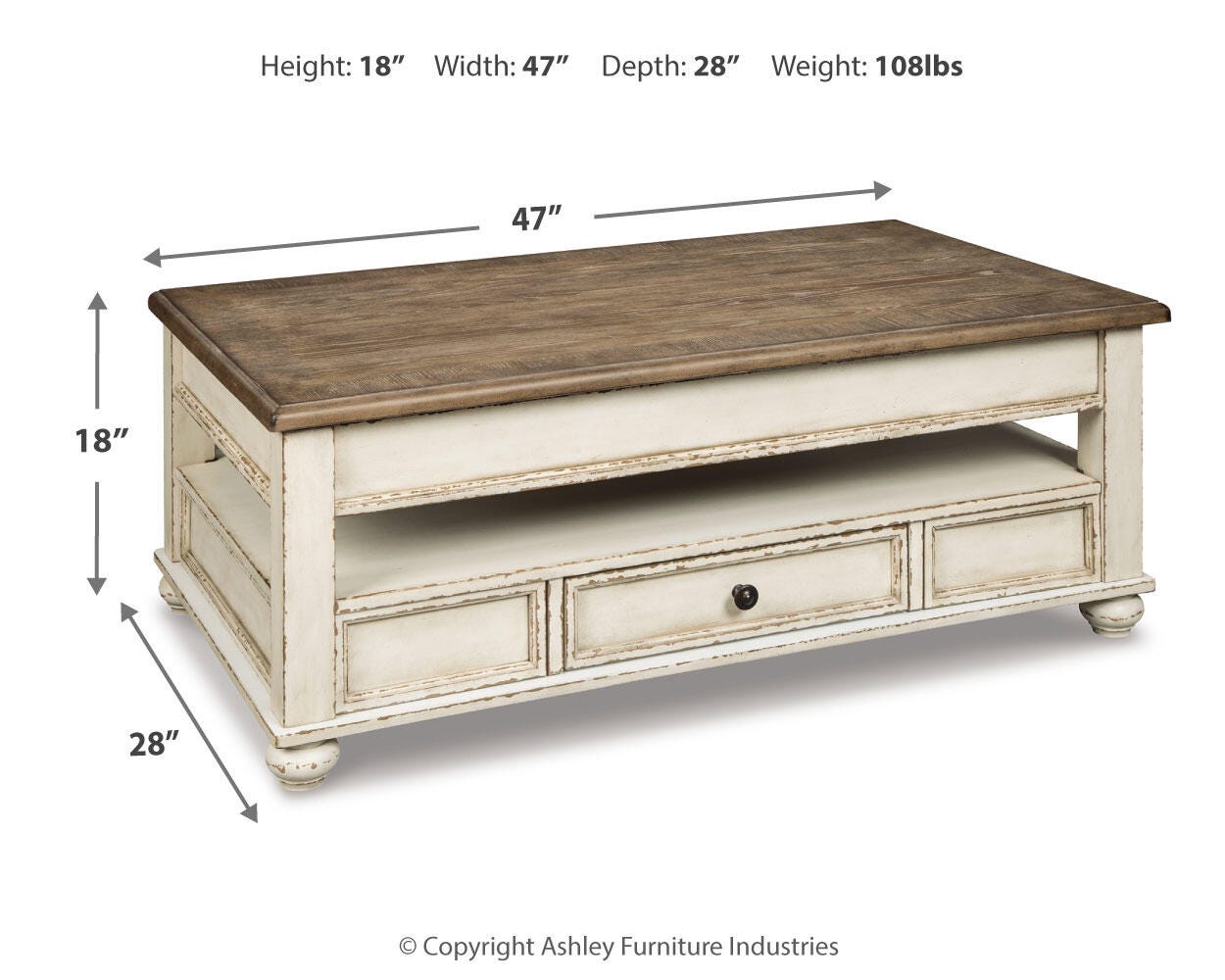 Realyn Coffee Table with Lift Top - image 4