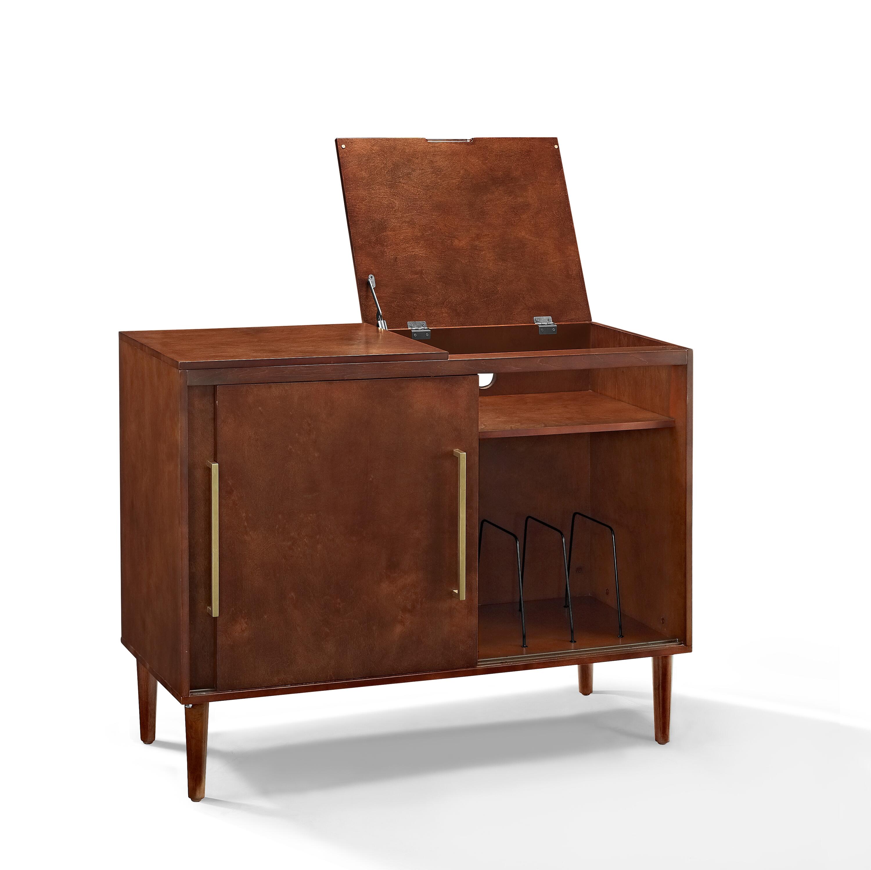 Turntable Media Console, Mahogany, large