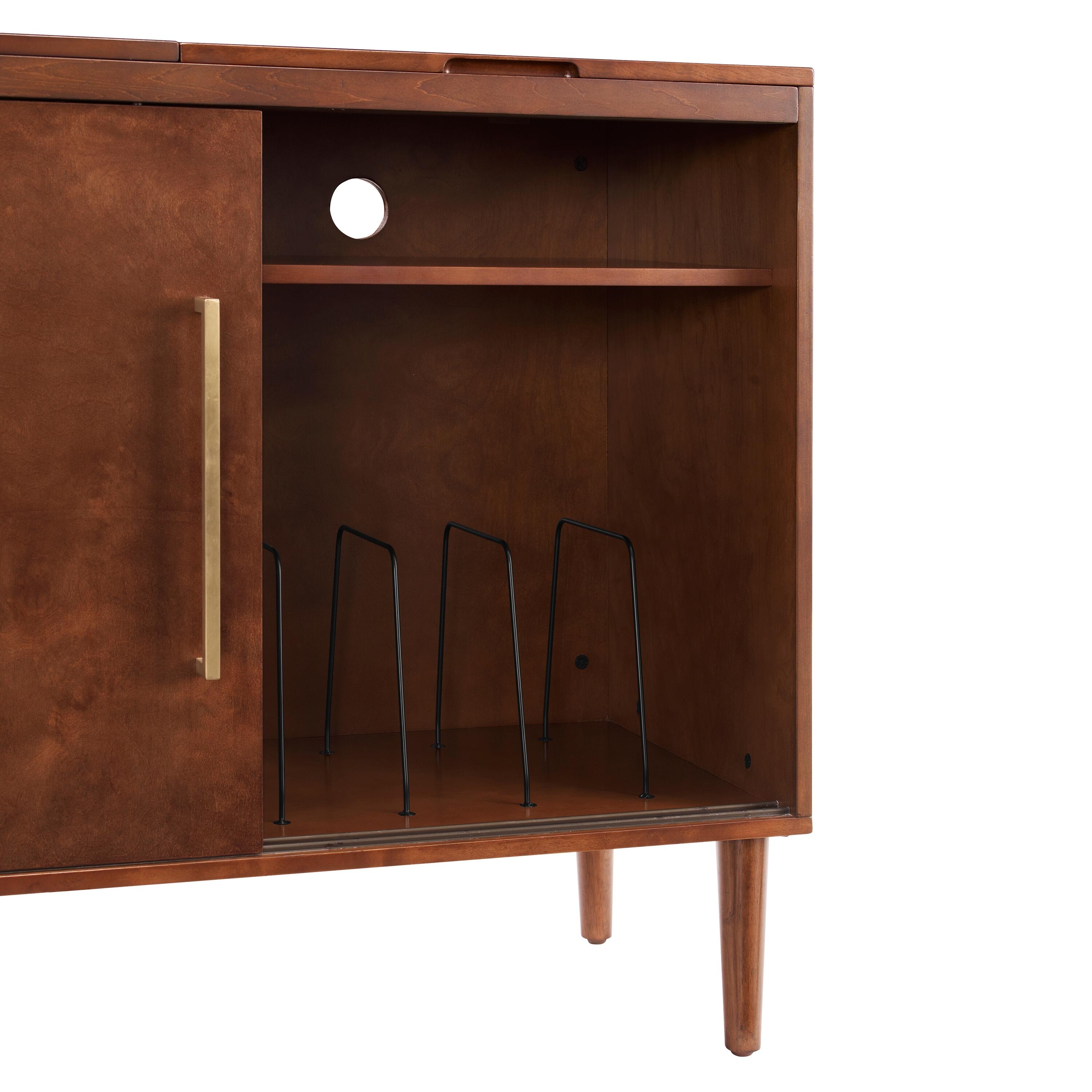 Turntable Media Console, Mahogany, large