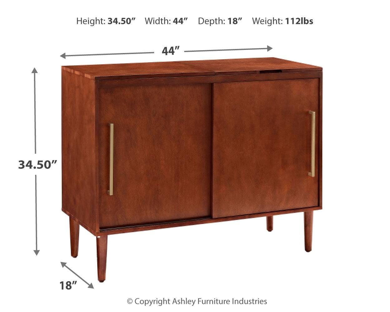 Turntable Media Console, Mahogany, large