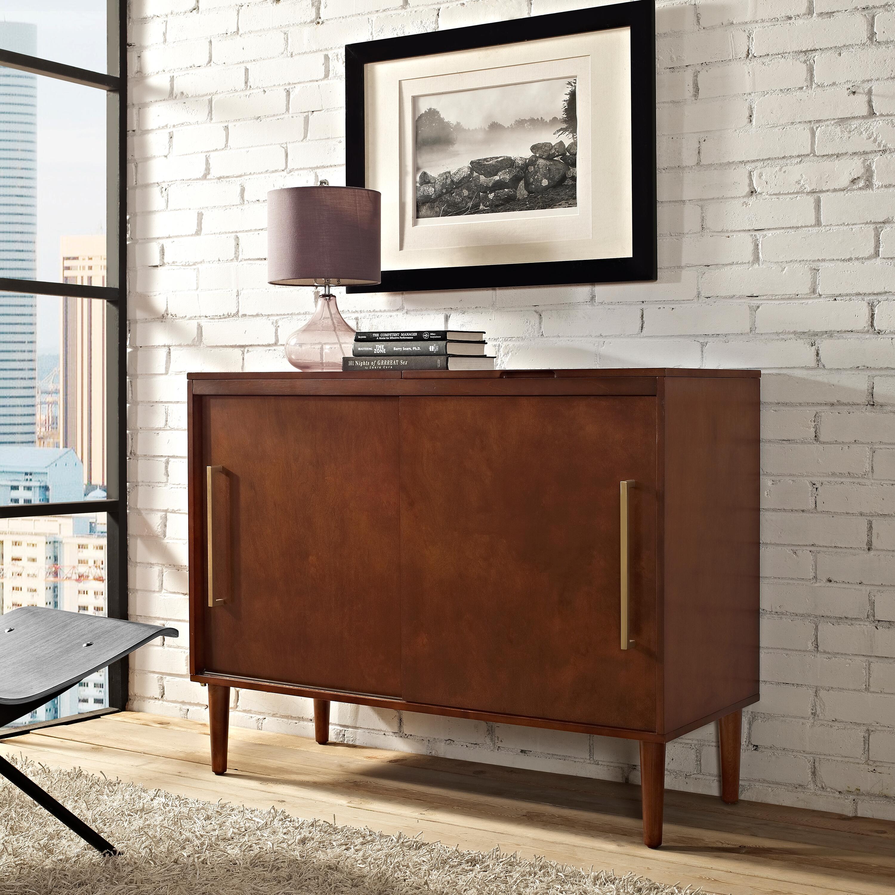 Turntable Media Console, Mahogany, large