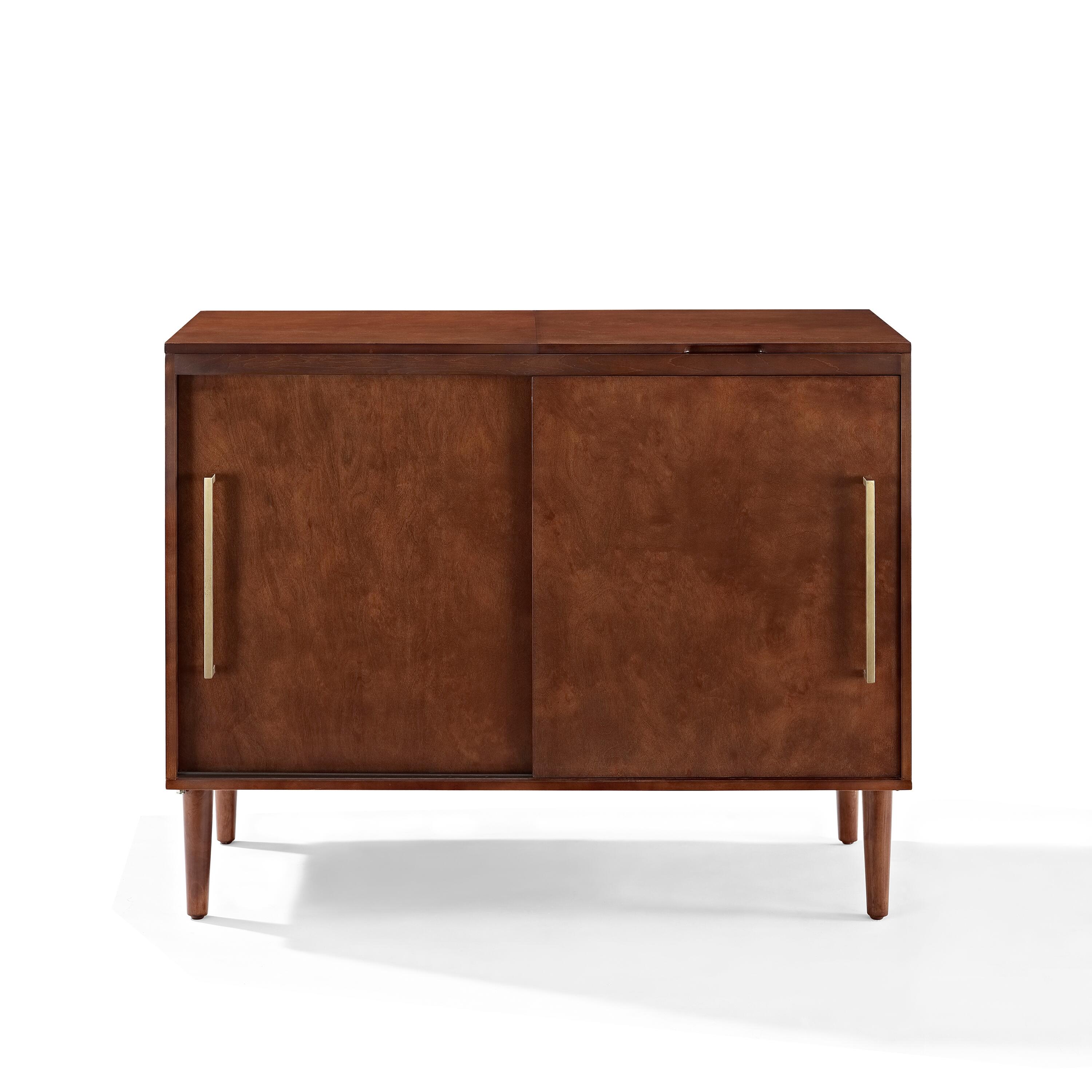 Turntable Media Console, Mahogany, large