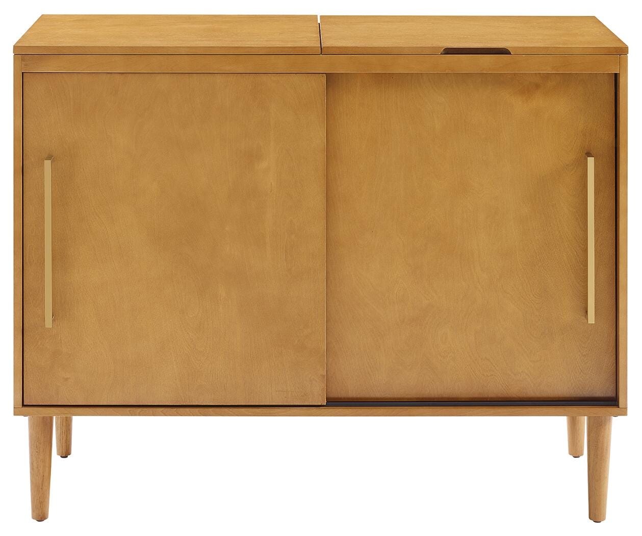 Turntable Media Console, Acorn, large