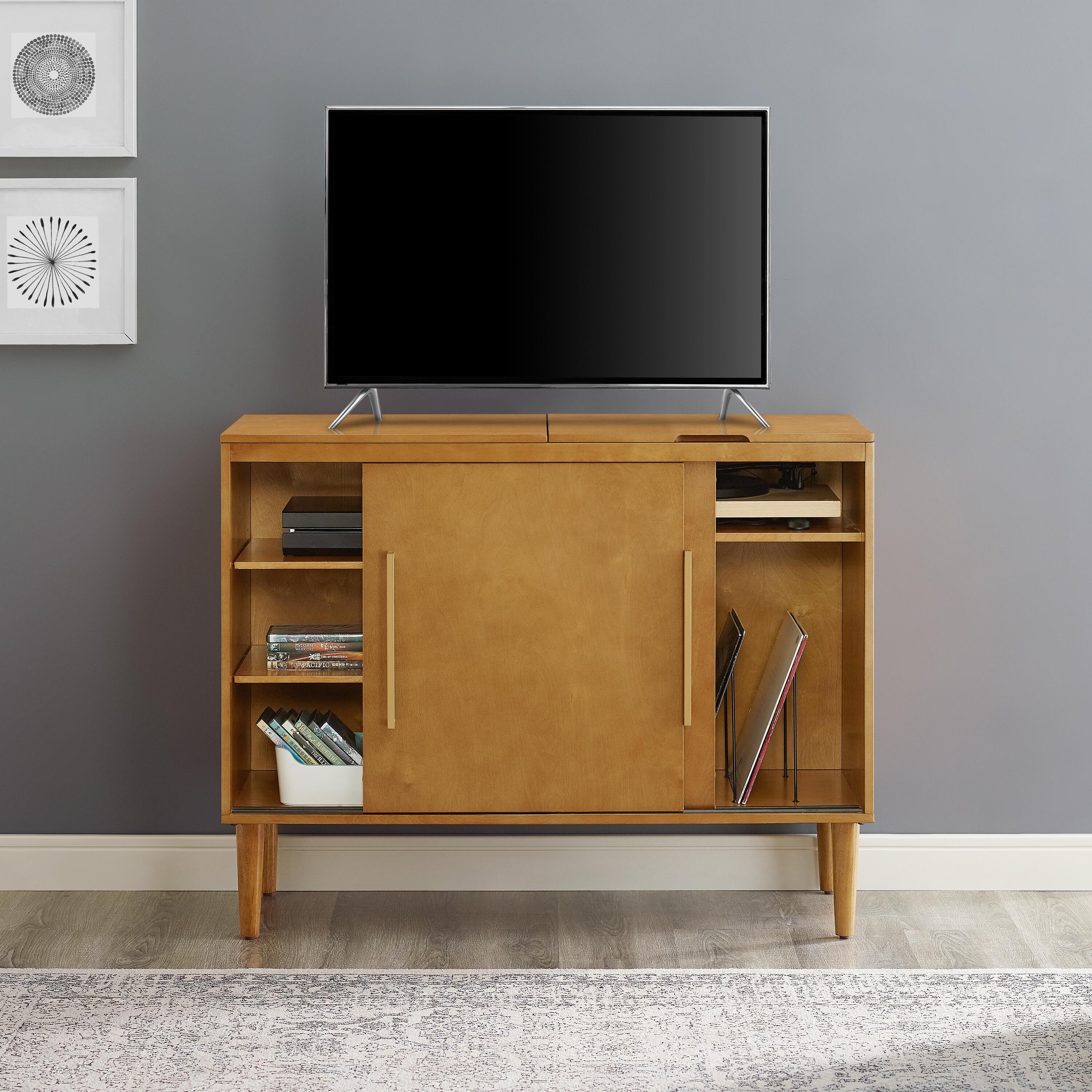 Turntable Media Console, Acorn, large