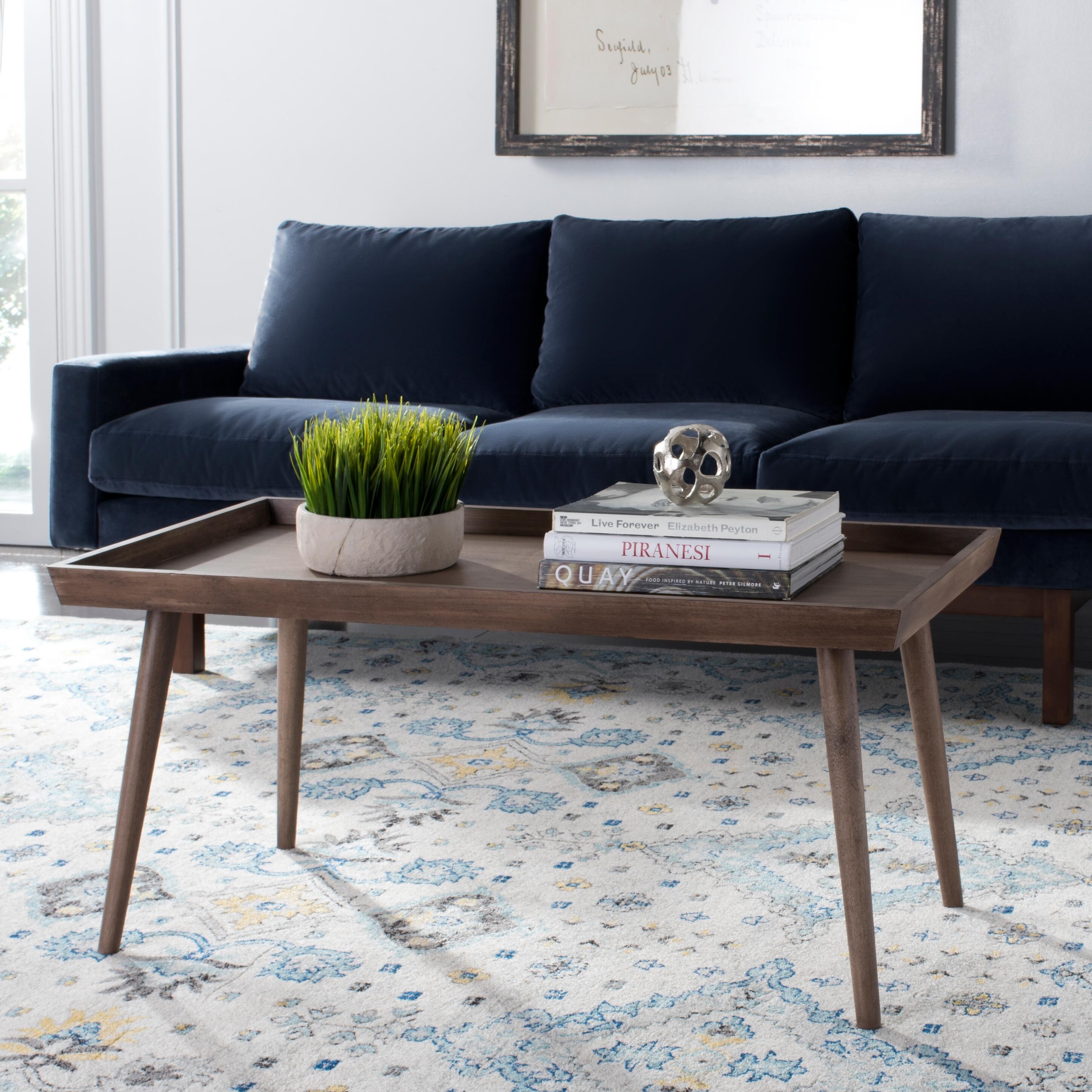 Tray Top Coffee Table, Brown, rollover