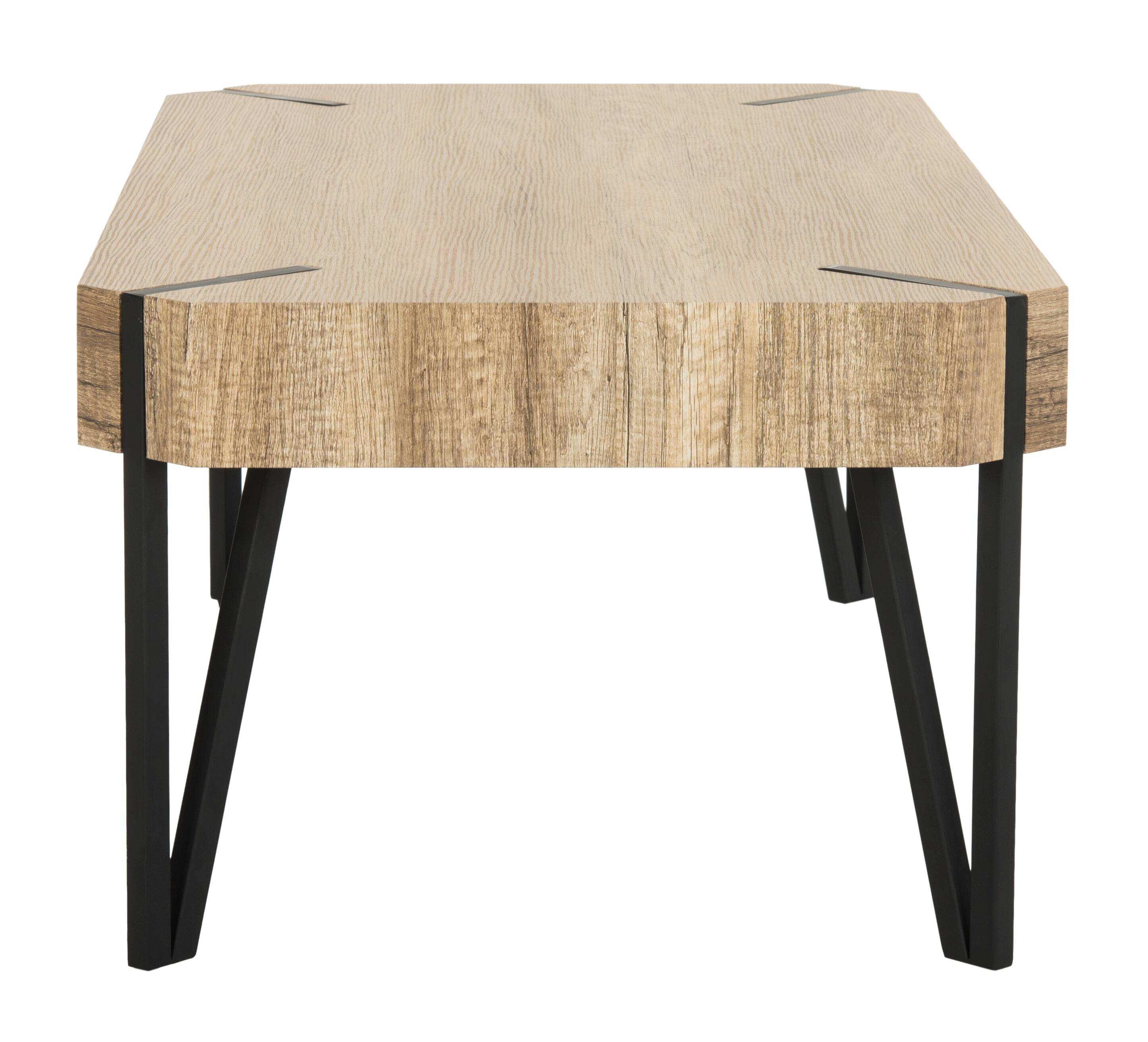 Conor Midcentury Wood Top Coffee Table, , large