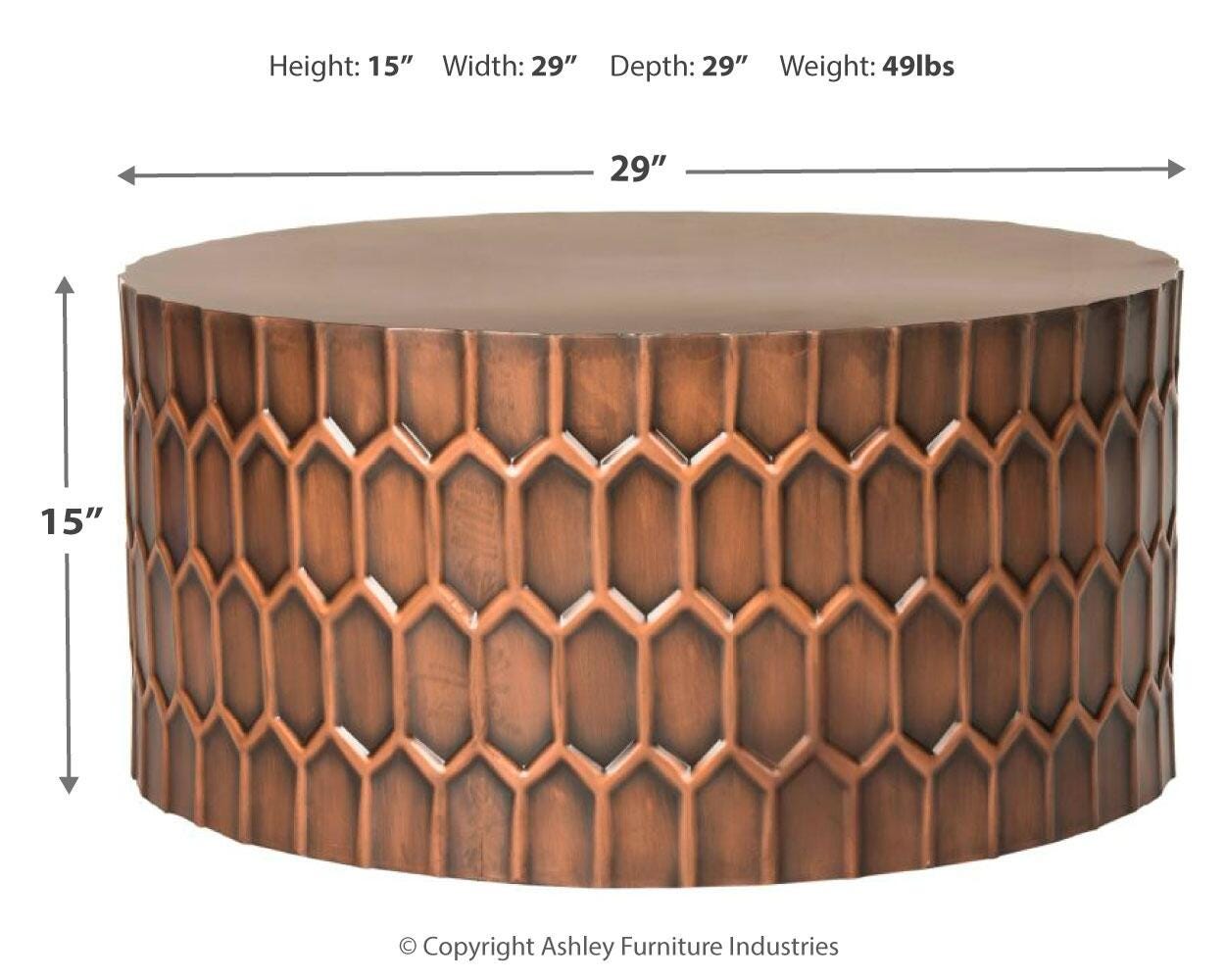 Antique Finish Coffee Table, , large