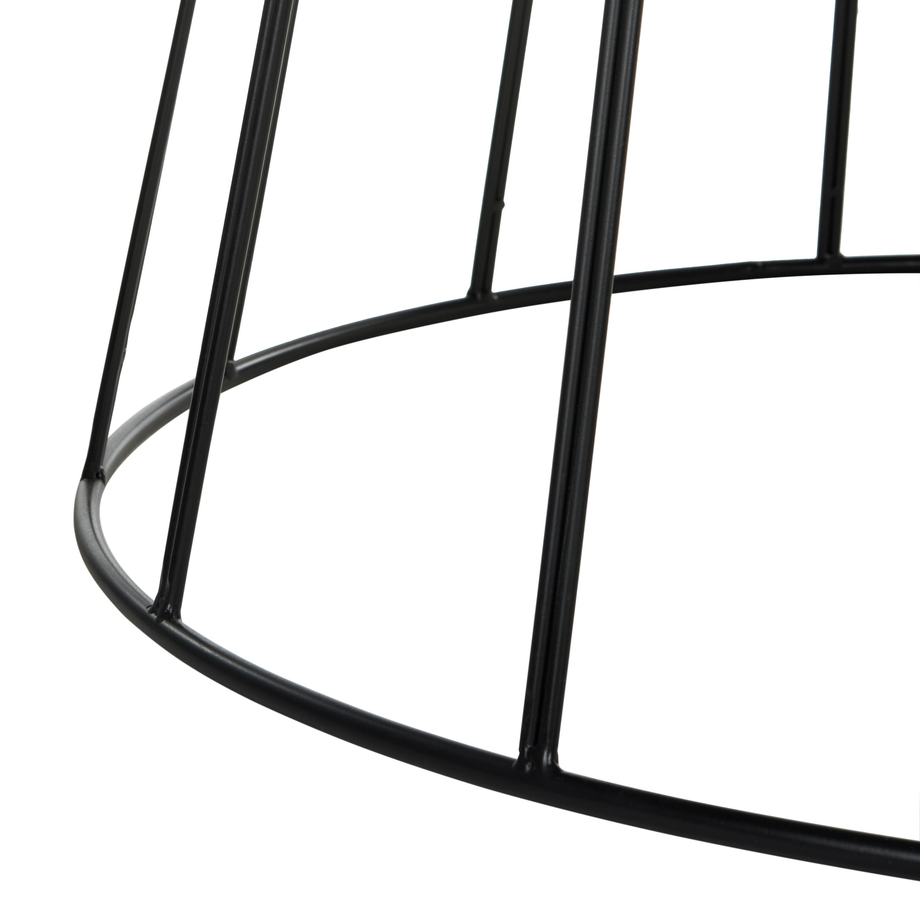 Iron Base Mid Century Lacquer Coffee Table, White, large