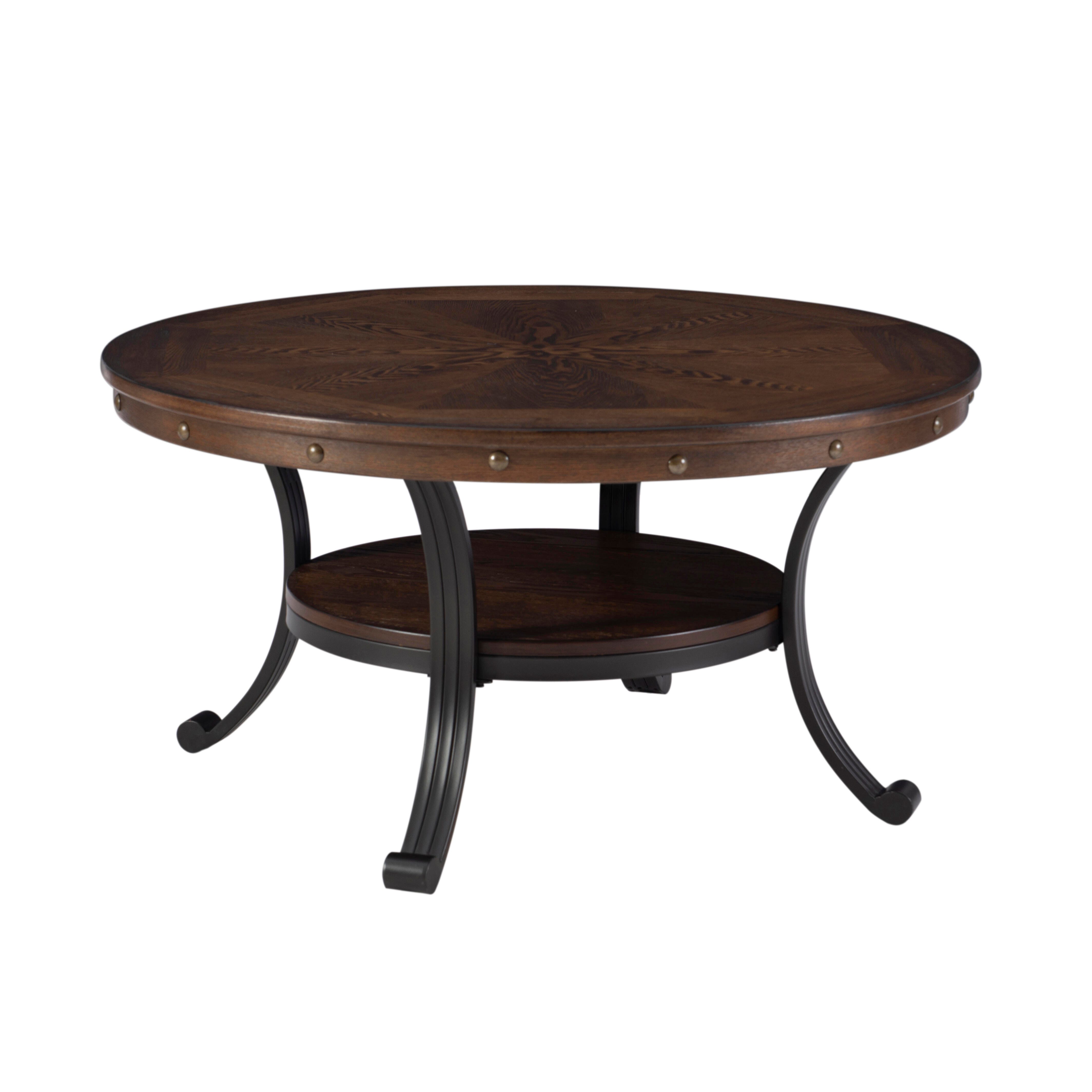 Linon Owens Cocktail Table, Umber Brown, large