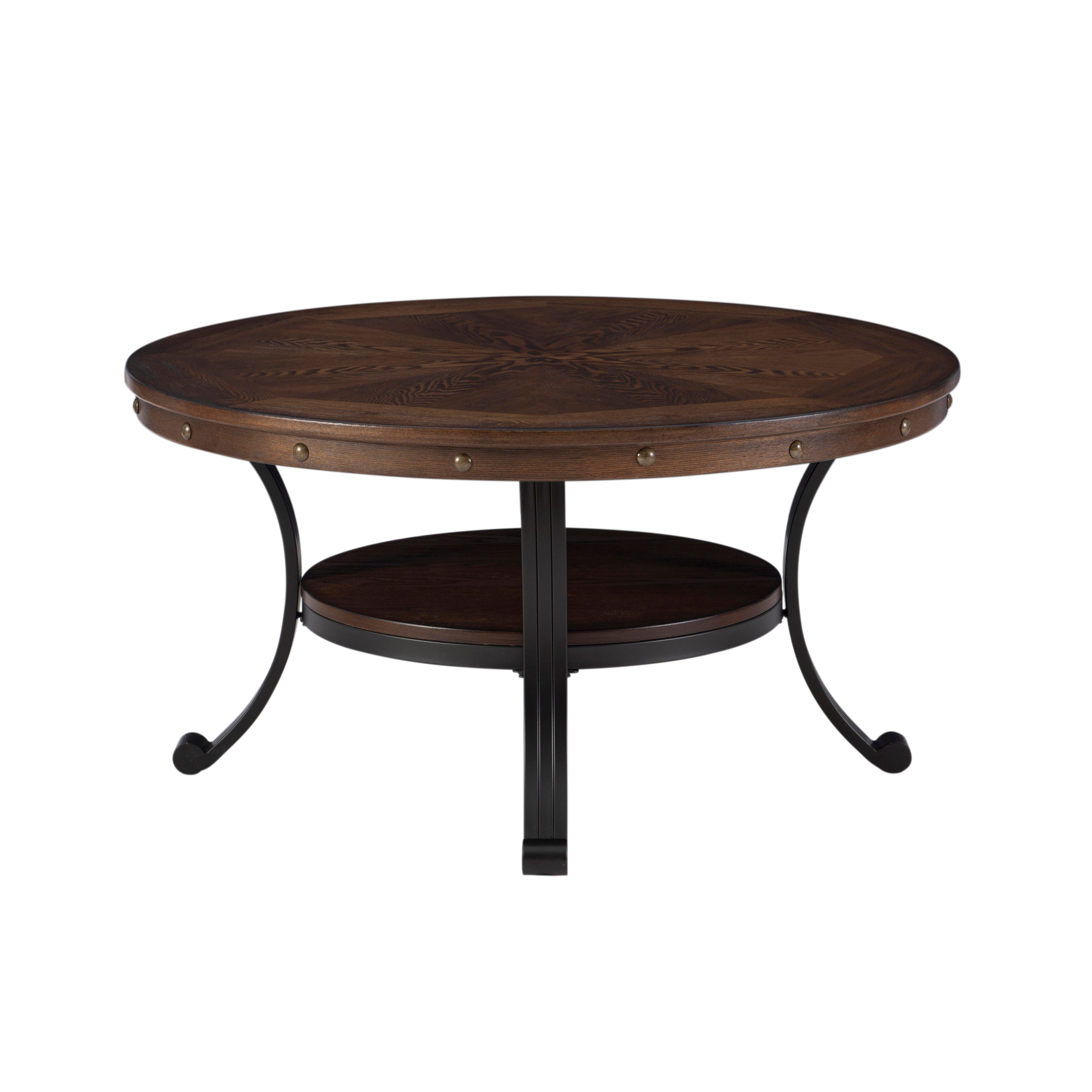 Linon Owens Cocktail Table, Umber Brown, large