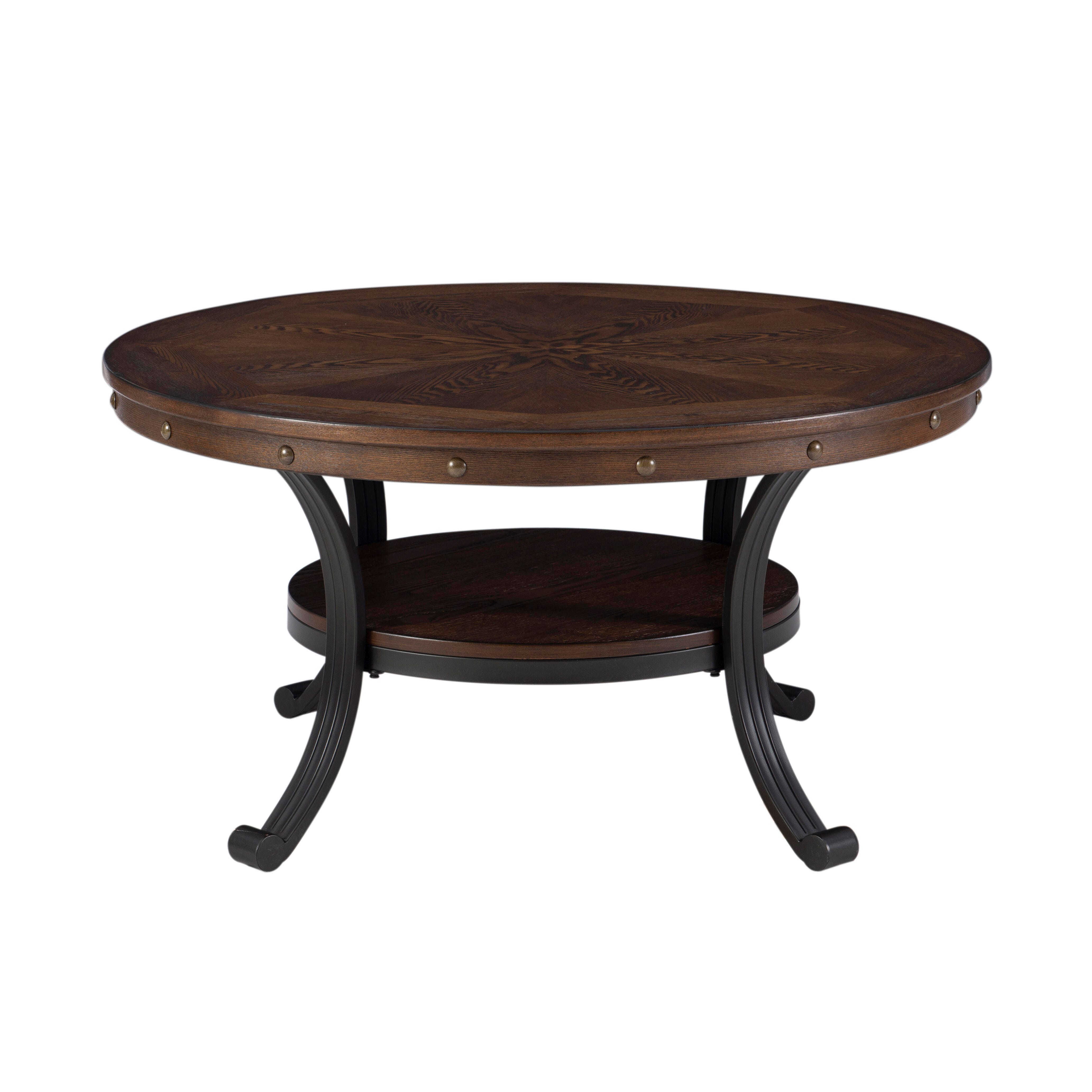Linon Owens Cocktail Table, Umber Brown, large