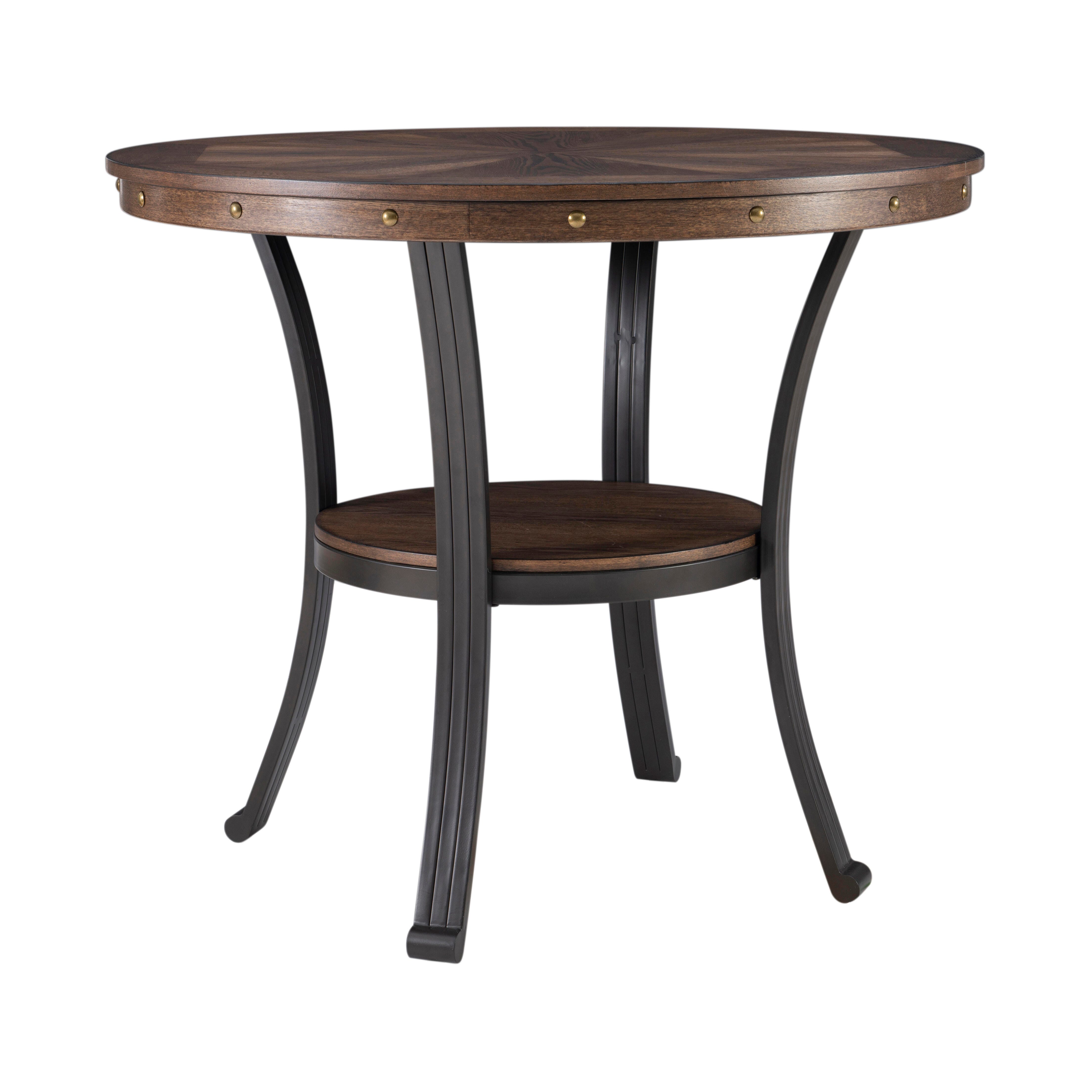 Linon Owens Side Table, Umber Brown, large