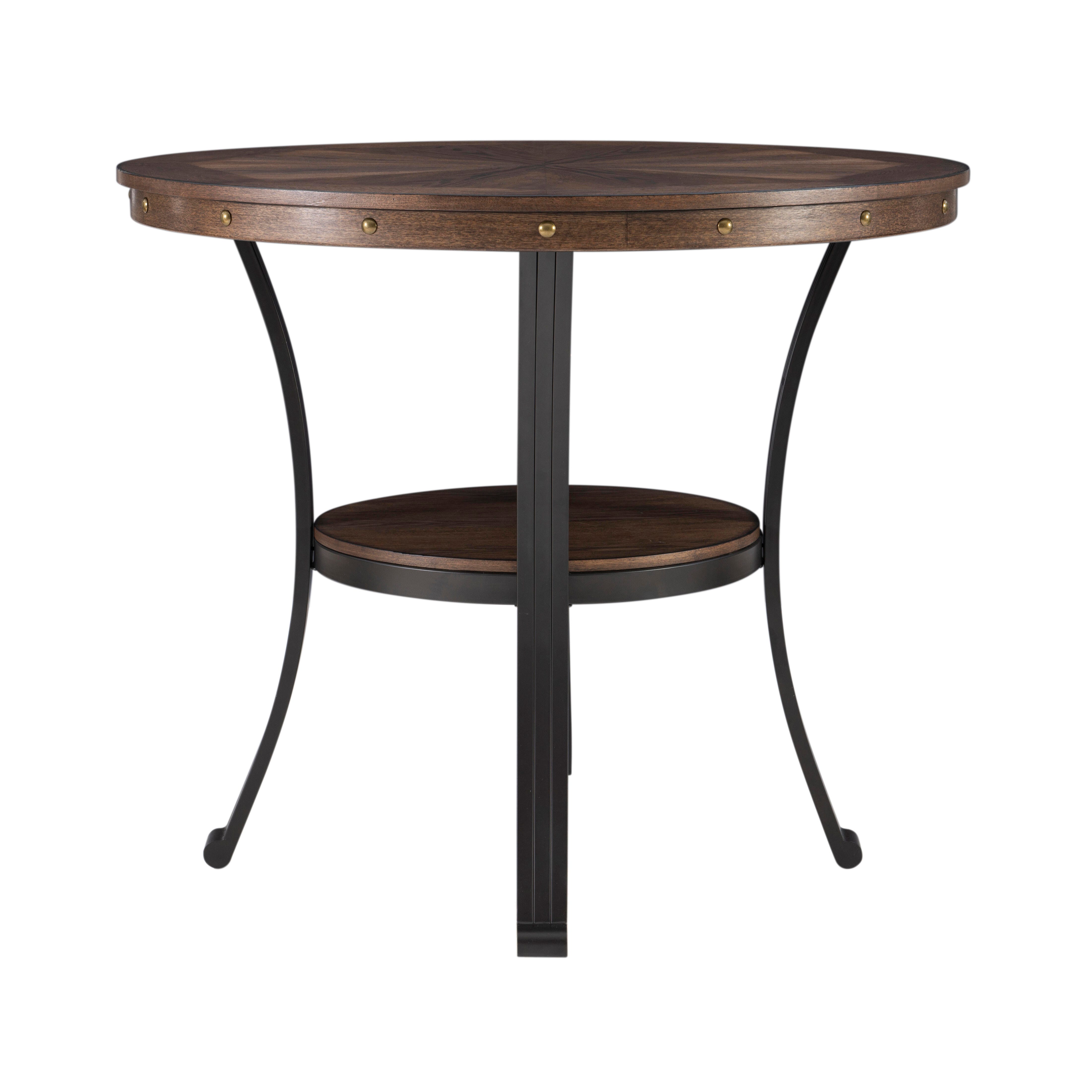 Linon Owens Side Table, Umber Brown, large