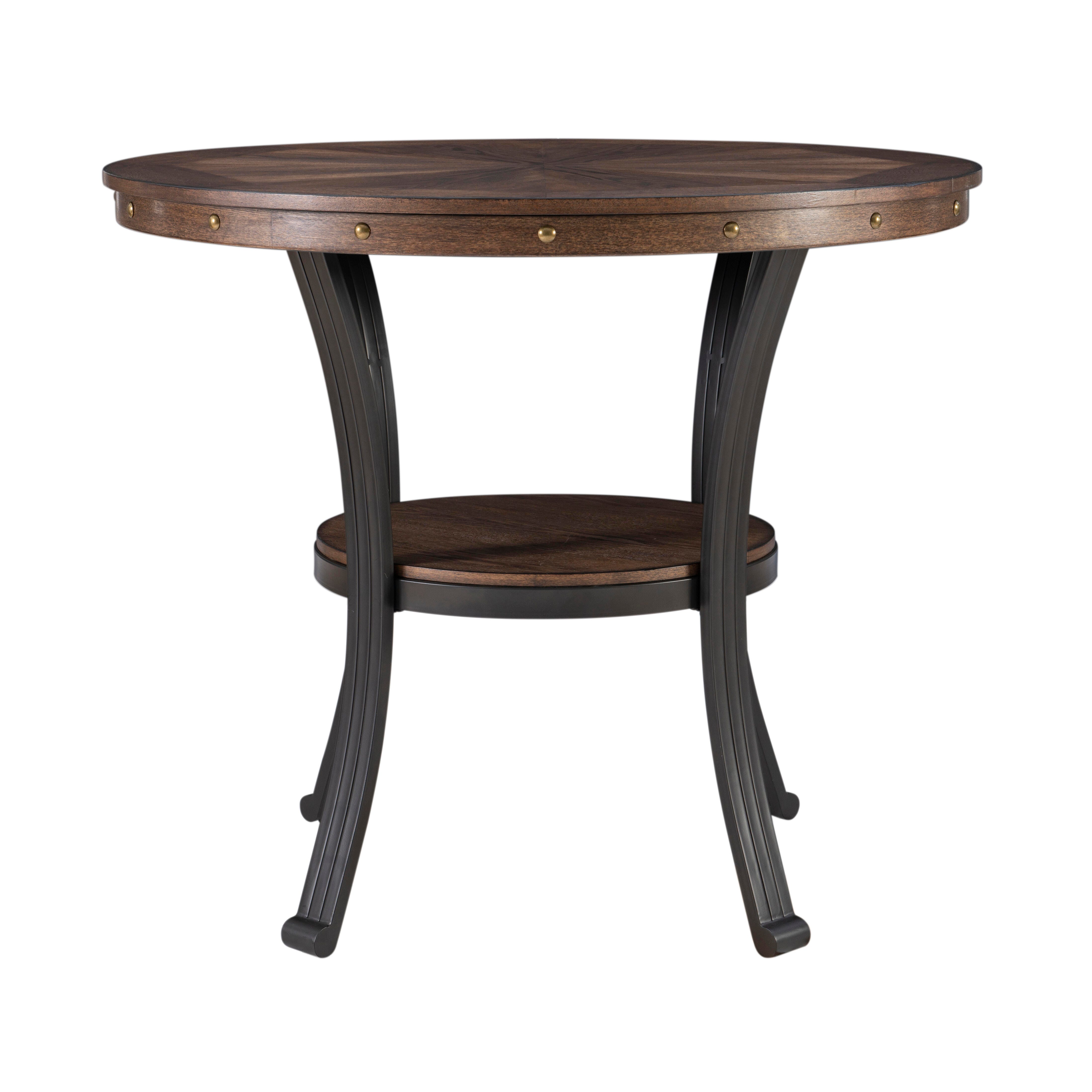 Linon Owens Side Table, Umber Brown, large