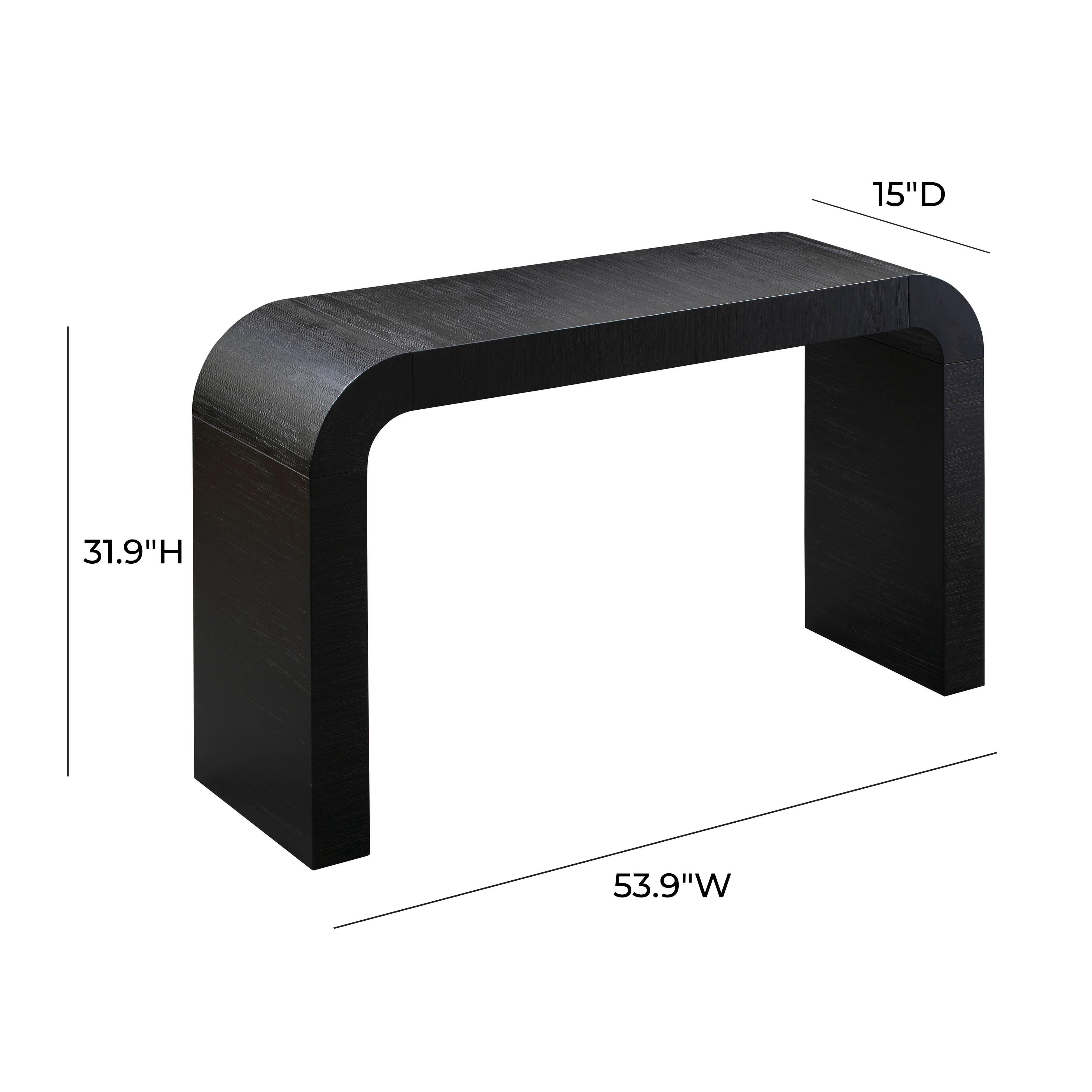 TOV Hump Black Console Table, Black, large