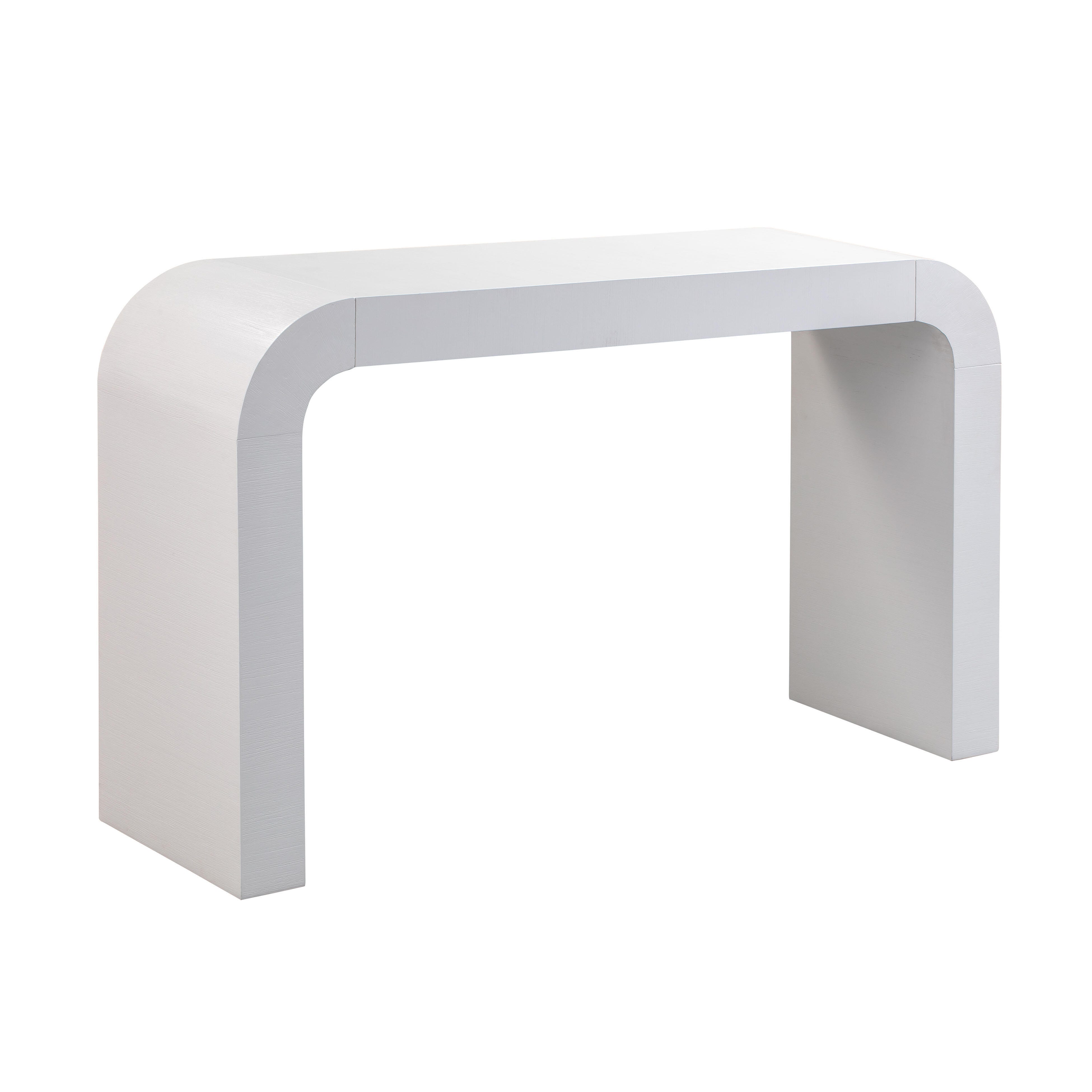 TOV Hump White Console Table, White, large