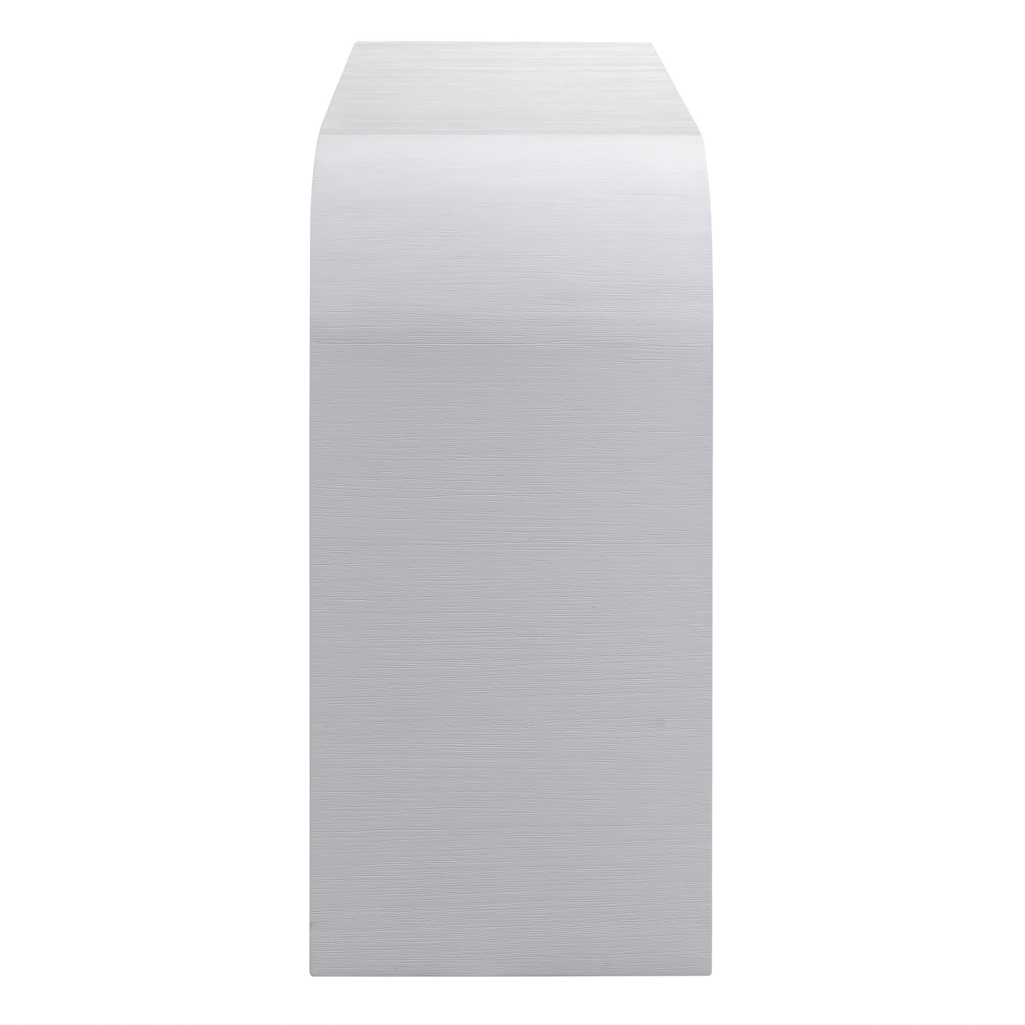 TOV Hump White Console Table, White, large