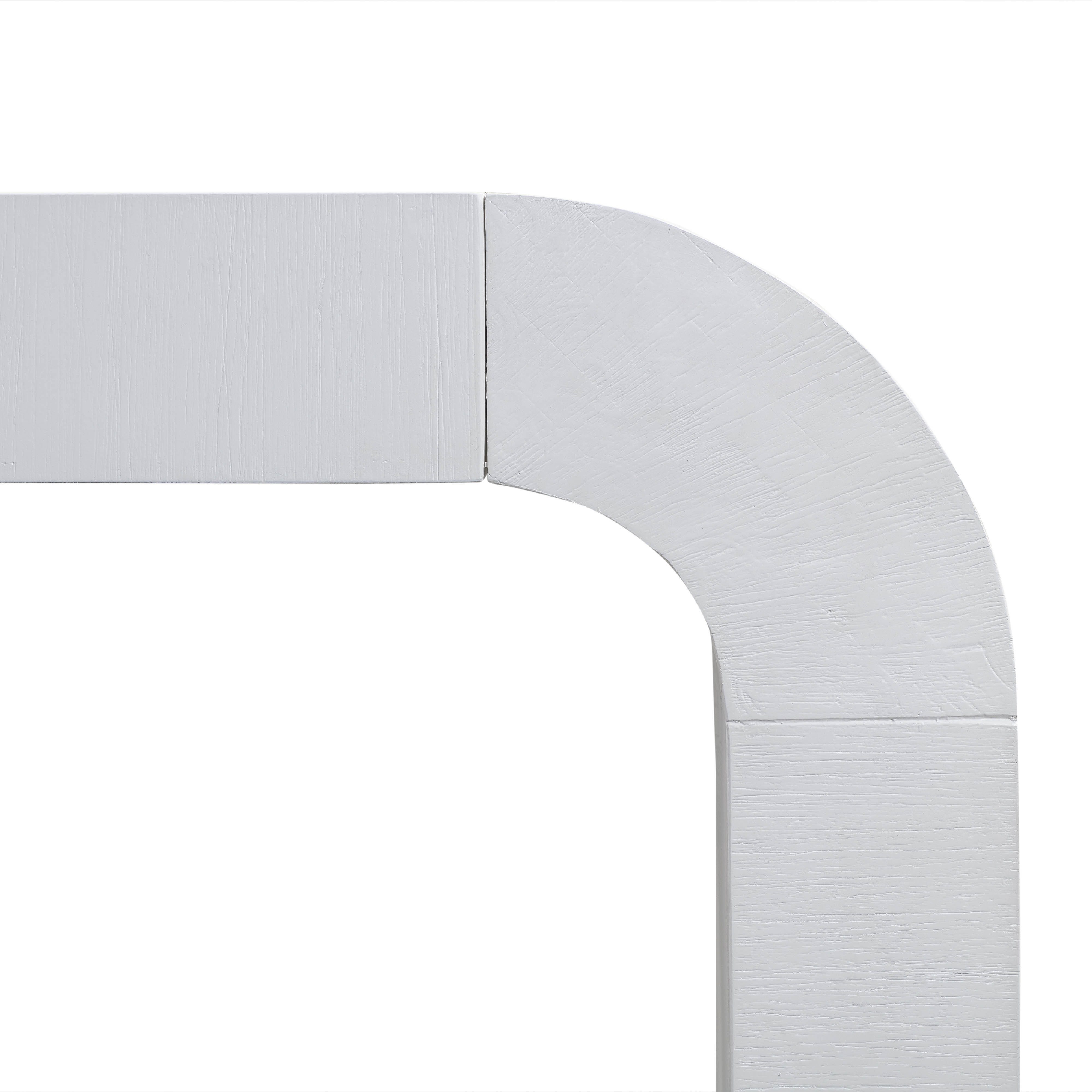 TOV Hump White Console Table, White, large