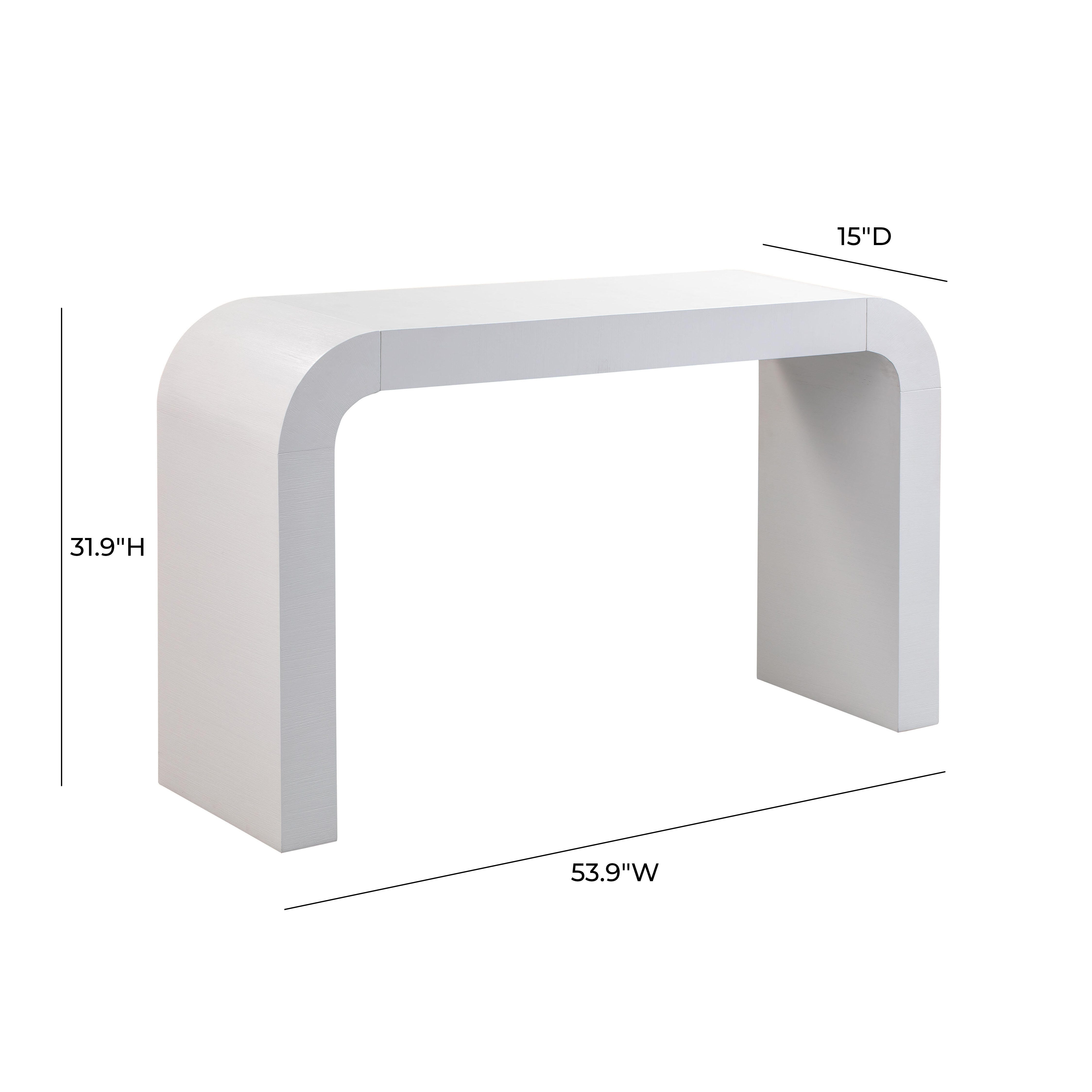 TOV Hump White Console Table, White, large