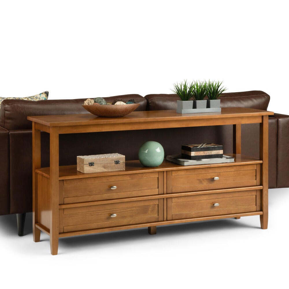 Simpli Home Rustic Wide Console Sofa Table, , large