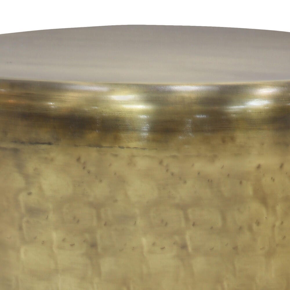 Garvy Metal Accent Side Table, Antique Gold, large