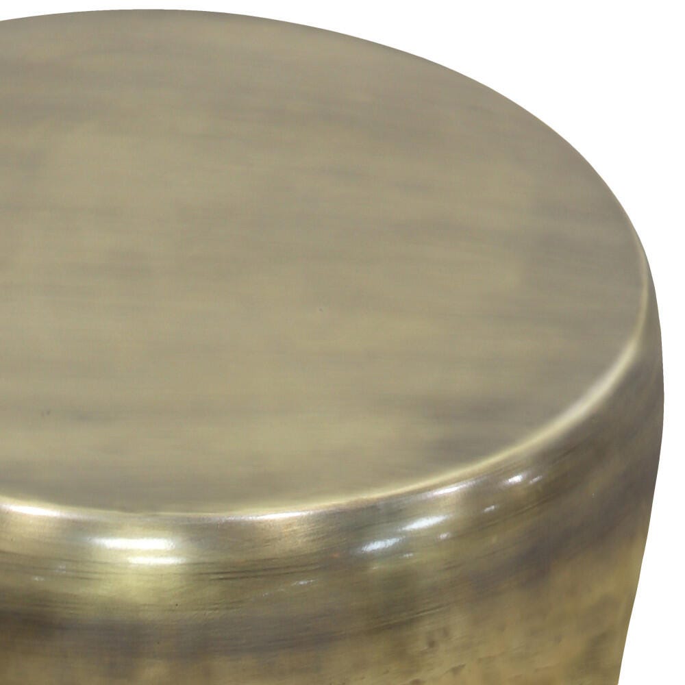 Garvy Metal Accent Side Table, Antique Gold, large
