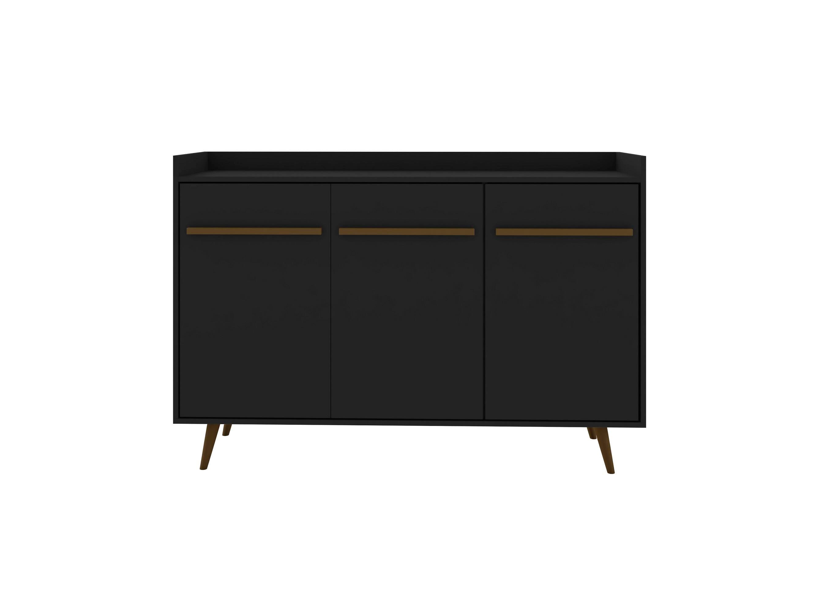 Manhattan Comfort Bradley Buffet Stand Black, Black, large