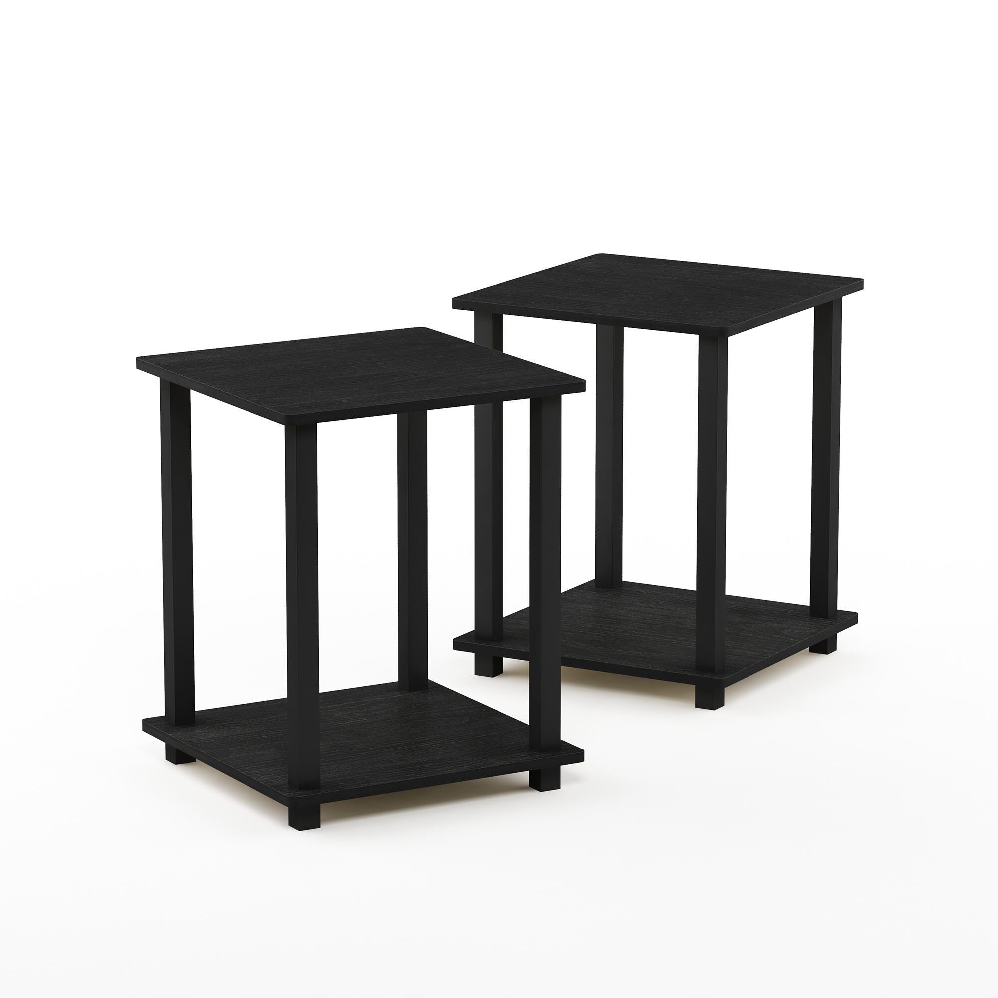Furinno Simplistic End Table (Set of Two), Americano/Black, large