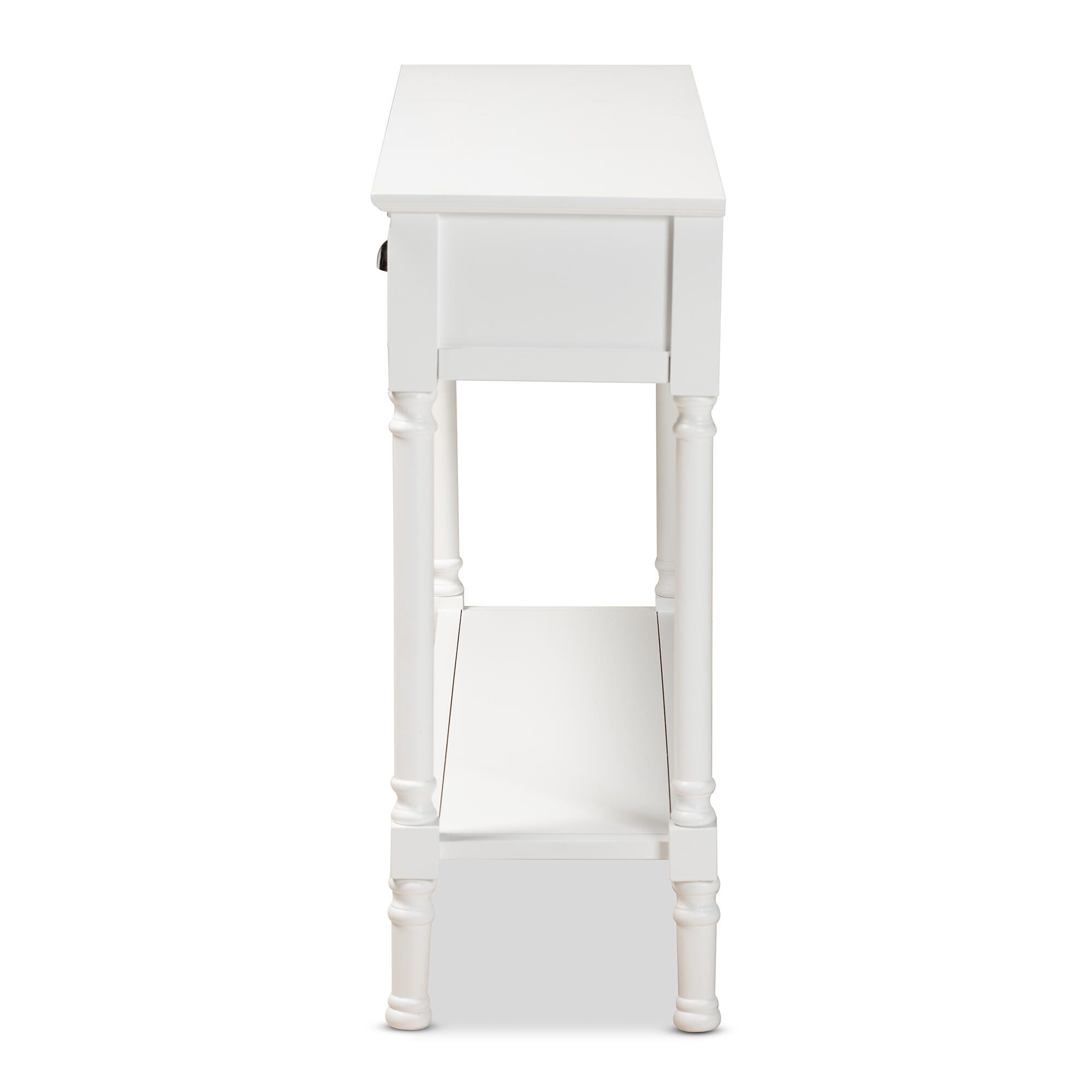 Garvey French Provincial White Finished Wood 3-Drawer Entryway Console Table, White, large