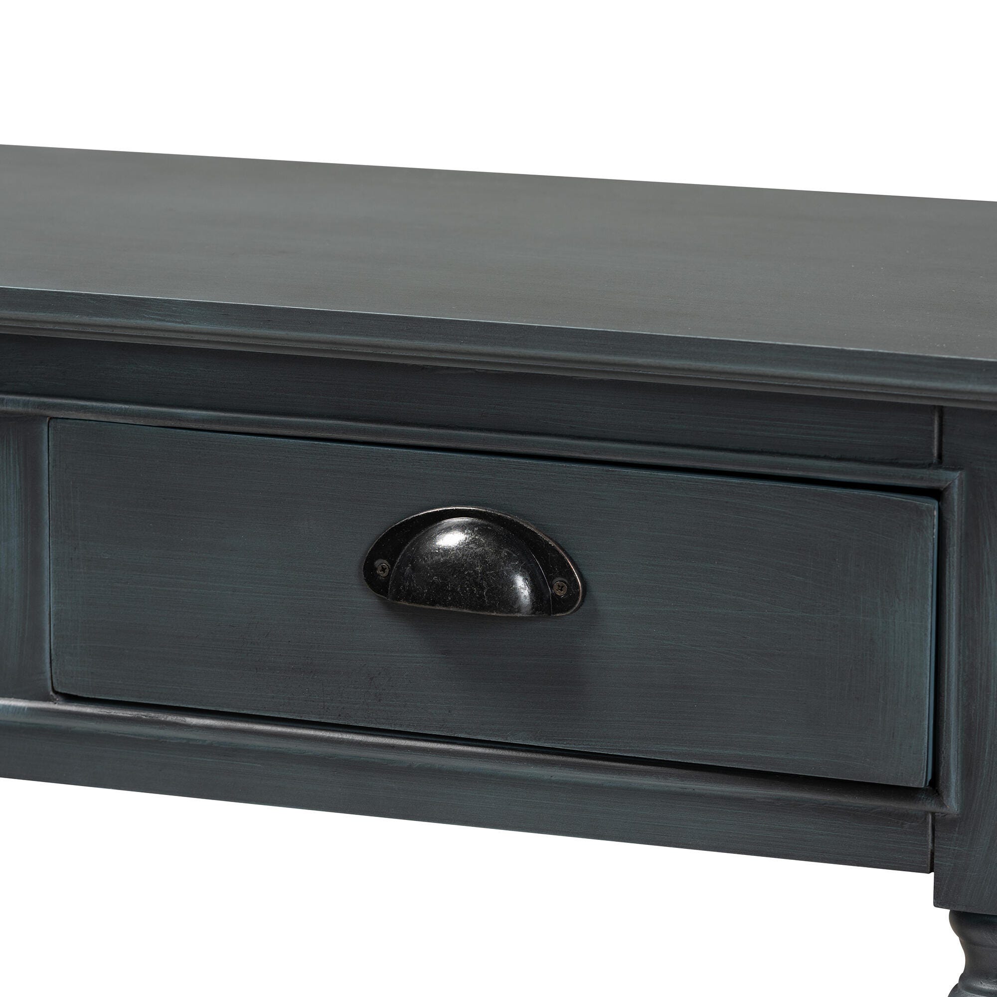Garvey French Provincial Gray Finished Wood 3-Drawer Entryway Console Table, Gray, large