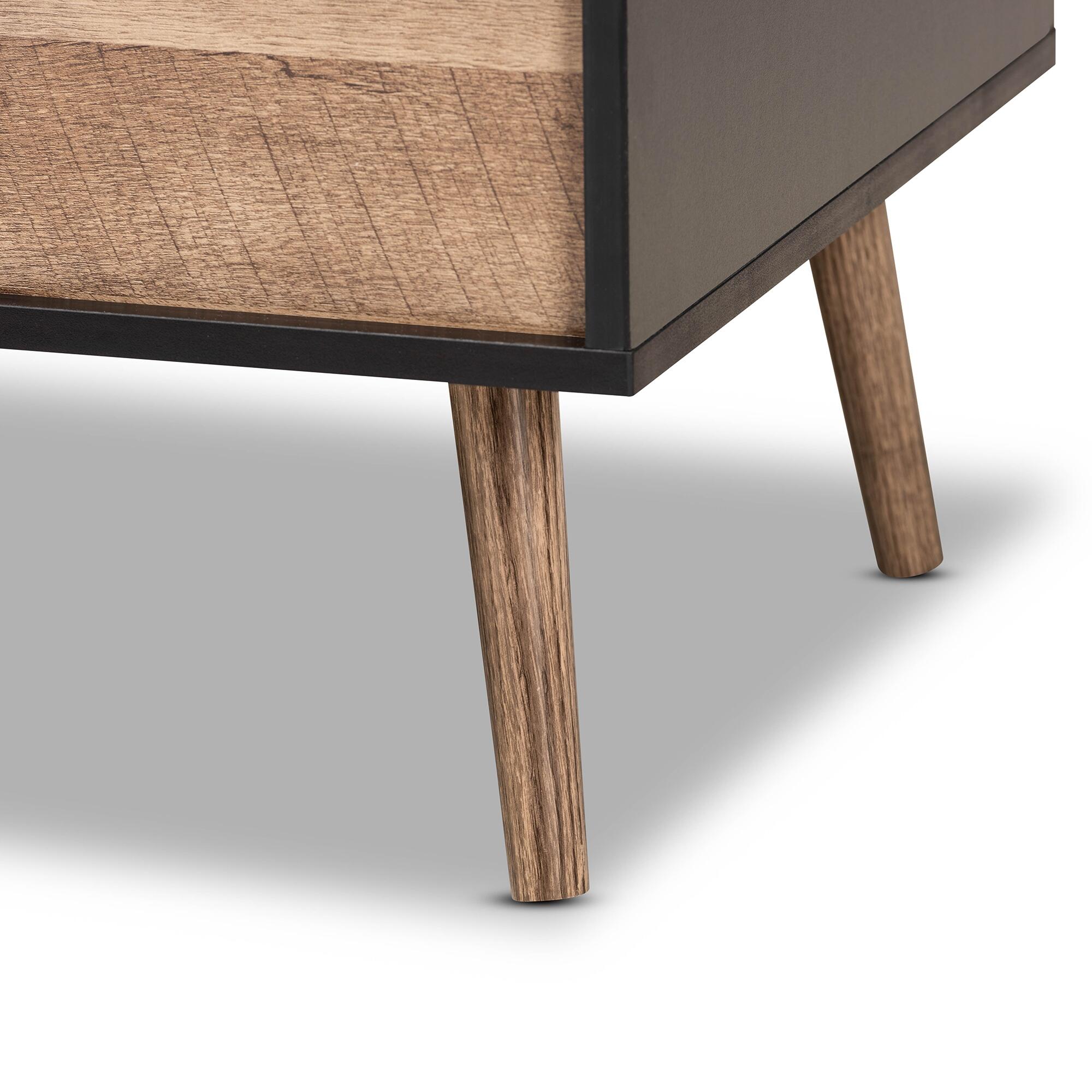 Jensen Two-Tone Black and Rustic Brown Finished Wood Lift Top Coffee Table, , large