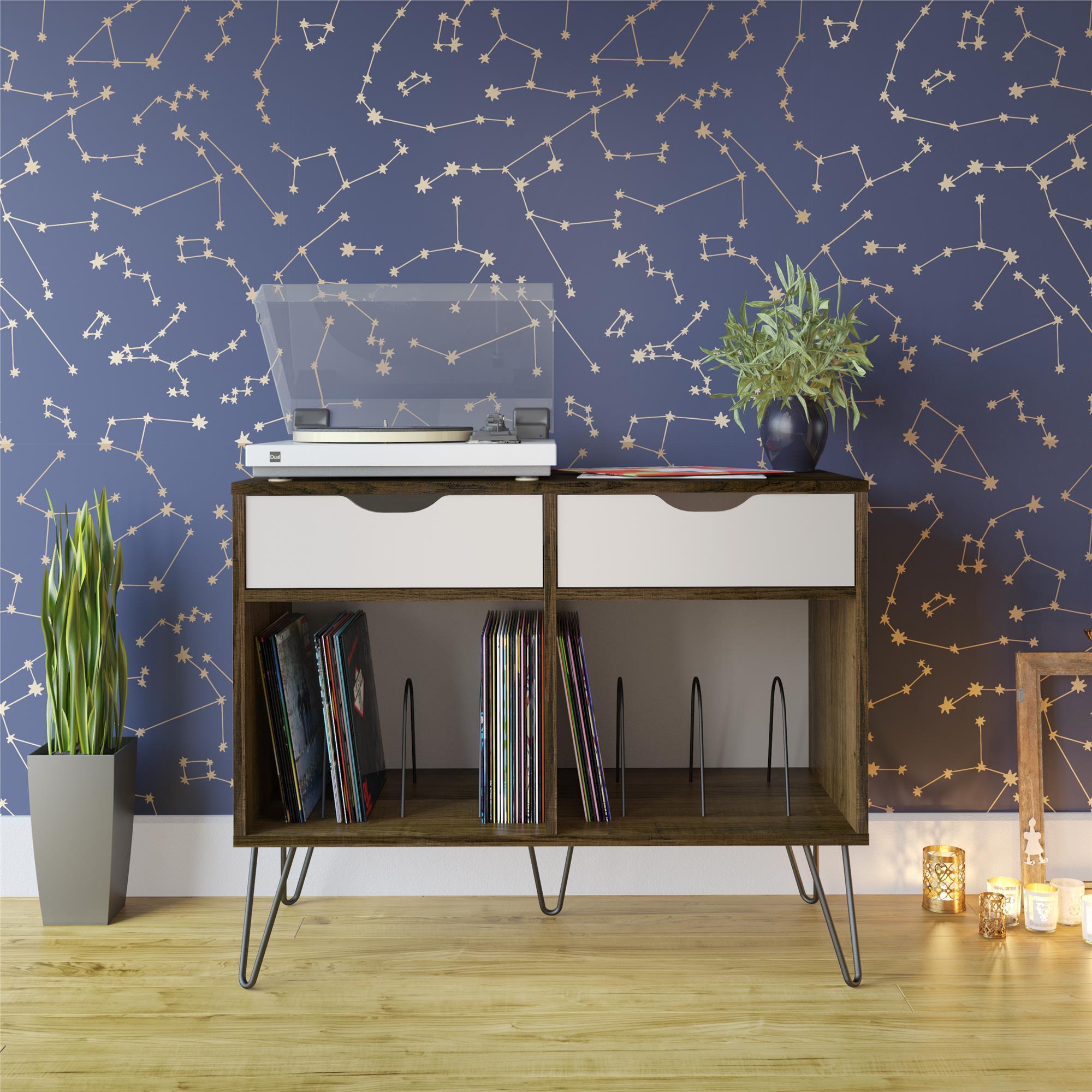 Novogratz Concord Turntable Stand with Drawers, , rollover