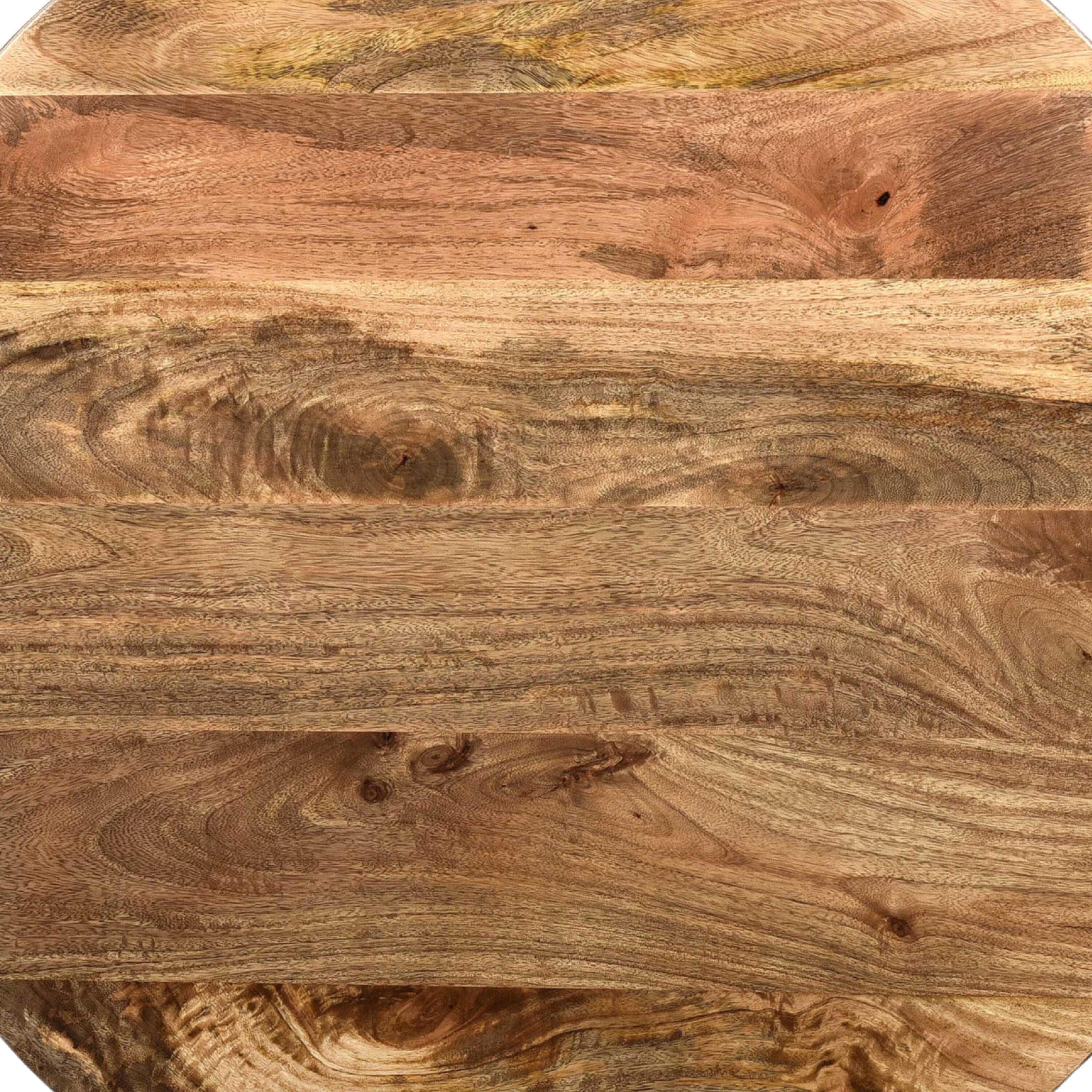 The Urban Port Distressed Round Coffee Table, Brown, large