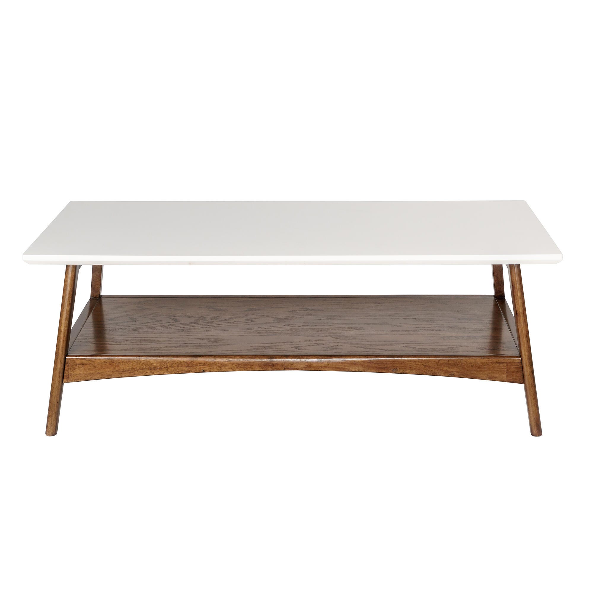 Madison Park Parker Coffee Table, Off White/Pecan, large