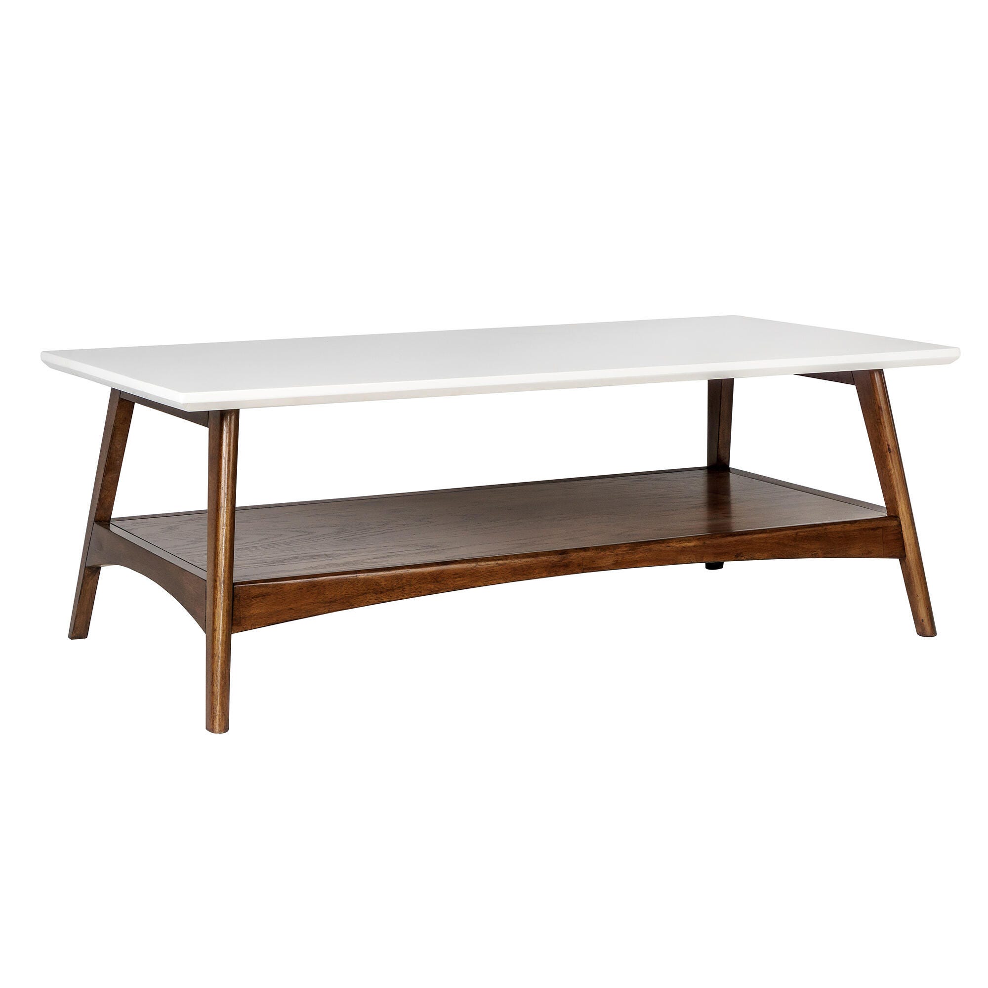 Madison Park Parker Coffee Table, Off White/Pecan, large
