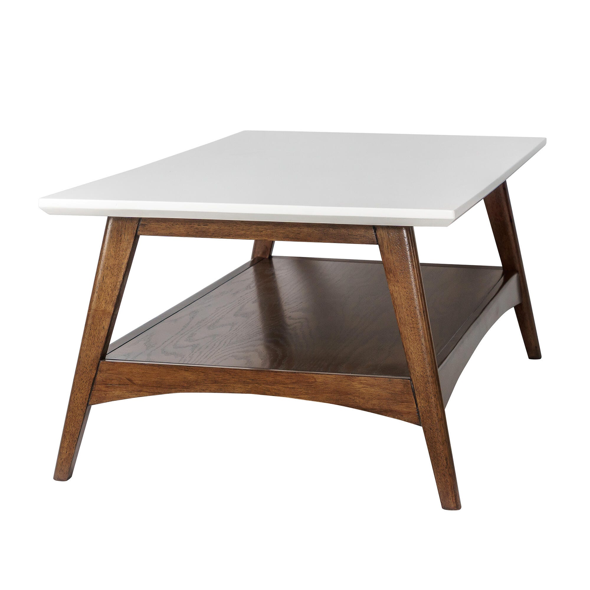 Madison Park Parker Coffee Table, Off White/Pecan, large