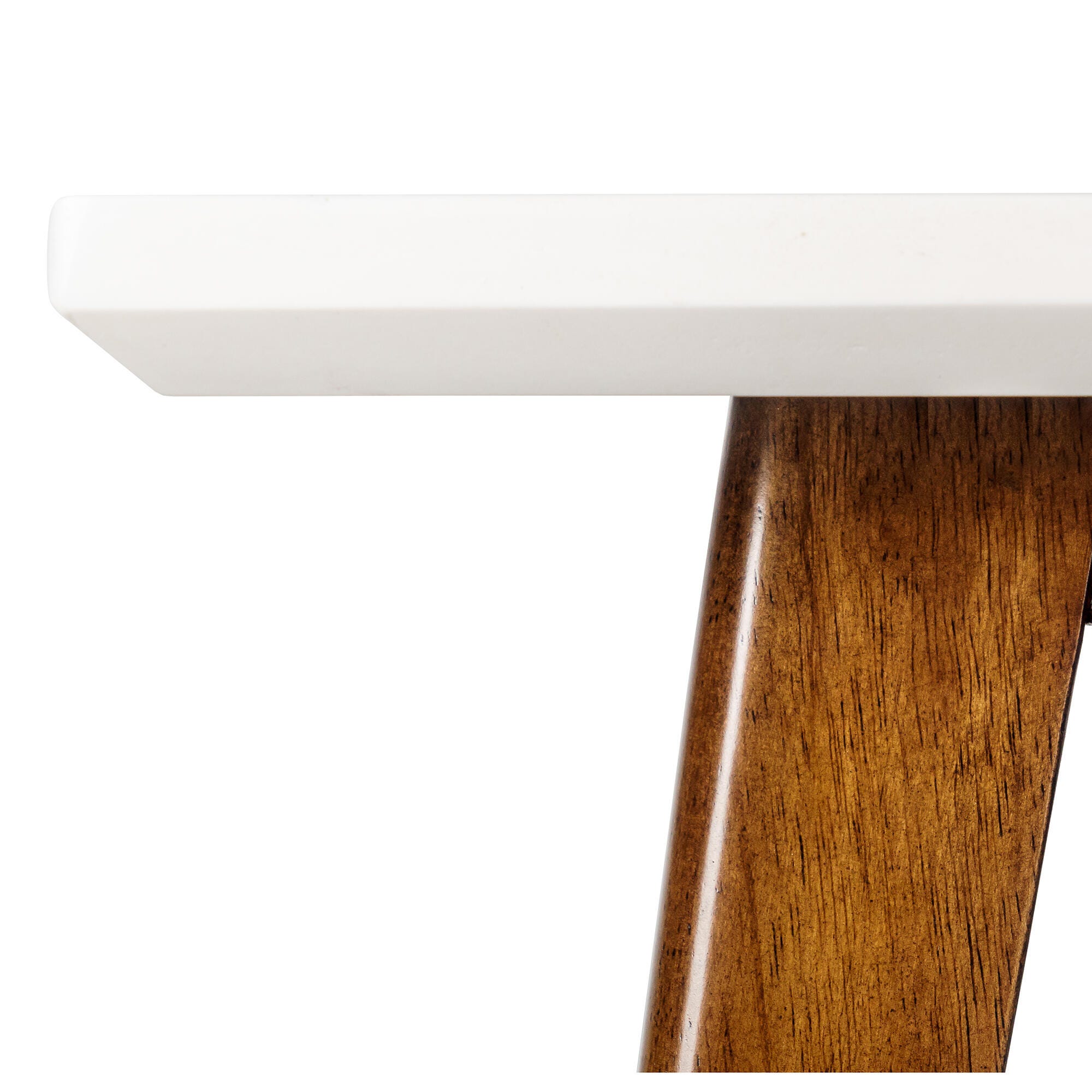 Madison Park Parker End Table, Off White/Pecan, large